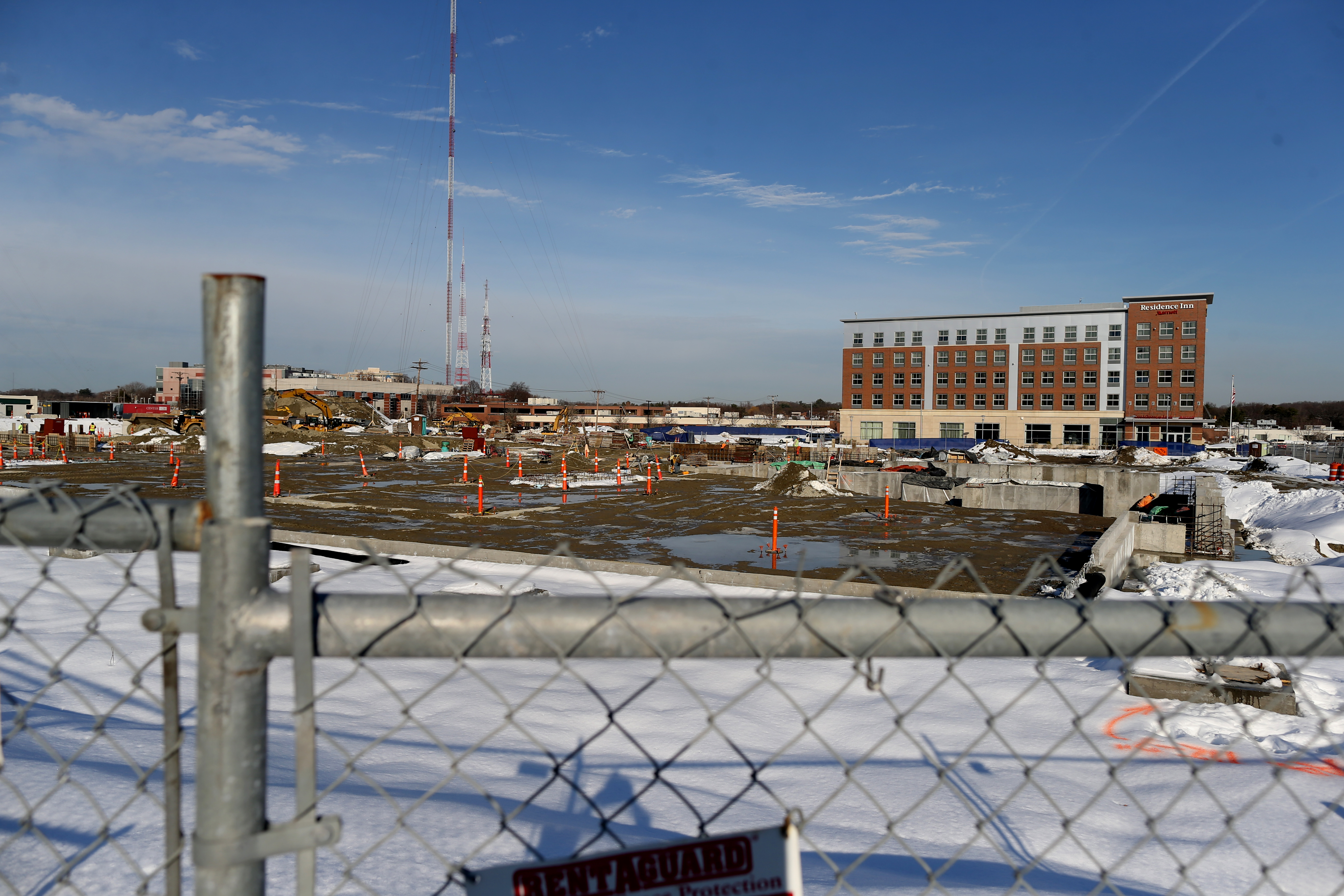Construction is underway on TripAdvisor Inc.’s headquarters in a Needham office park.