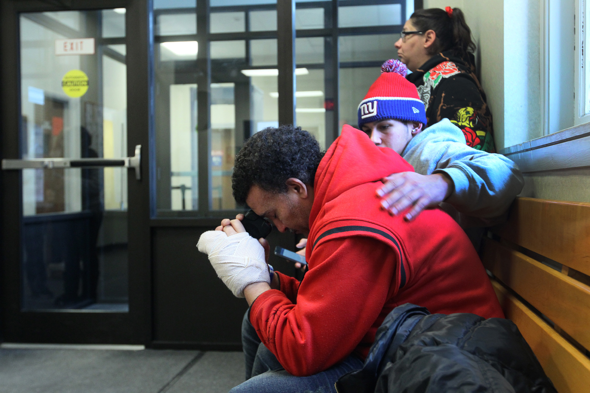 Sandro Oliver, a relative of Jeremiah Oliver, waited at Fitchburg District Court Tuesday where Elsa Oliver was arraigned on charges related to attacks on her children.