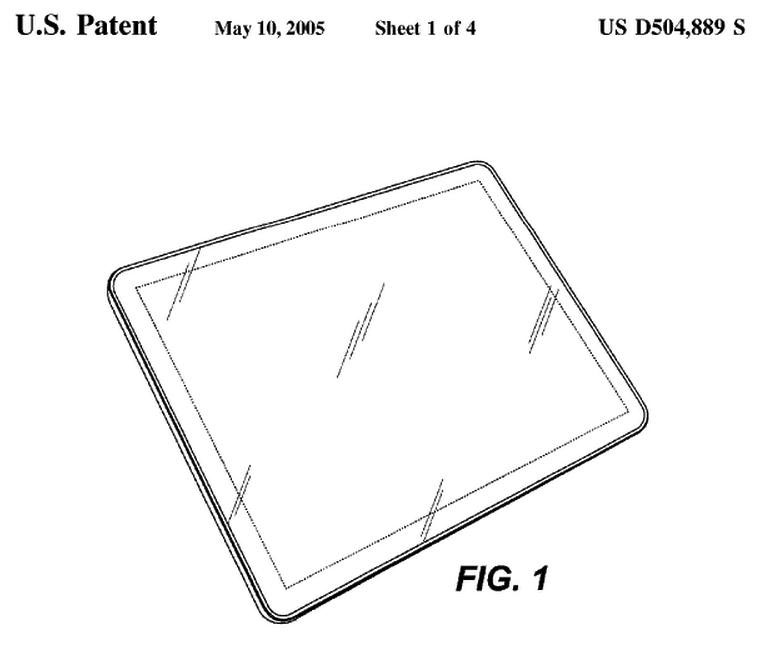 An illustration from Apple’s patent D670,286.
