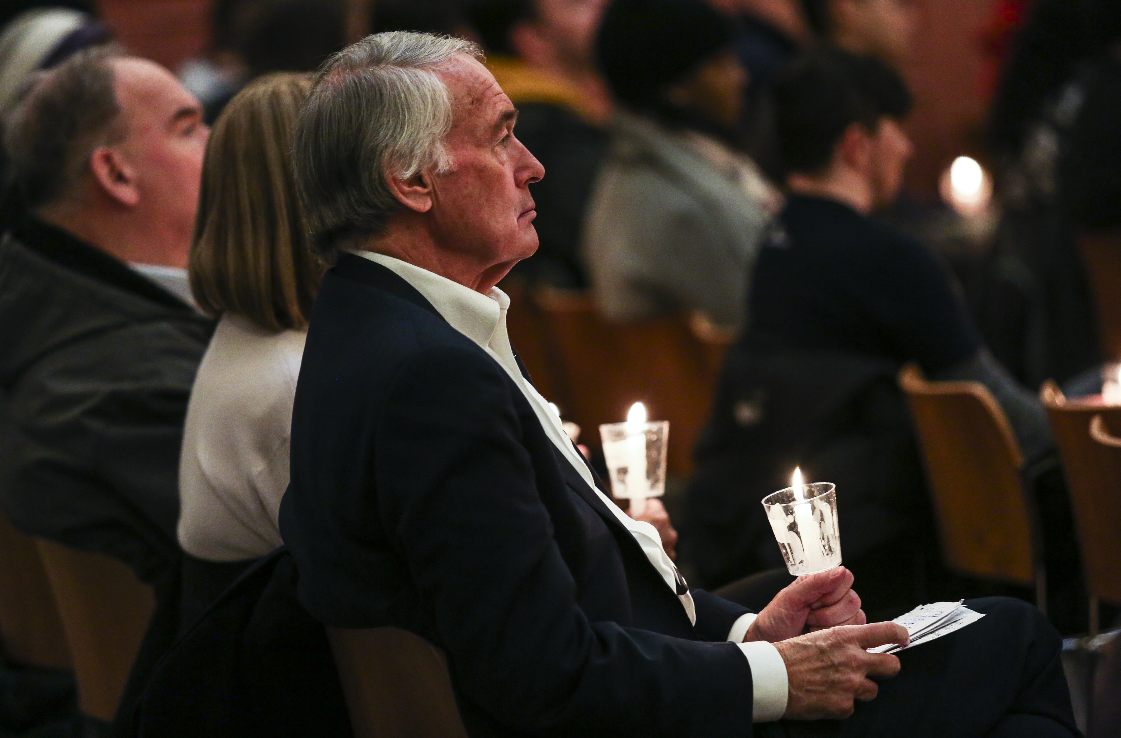 Senator Ed Markey held a candle.