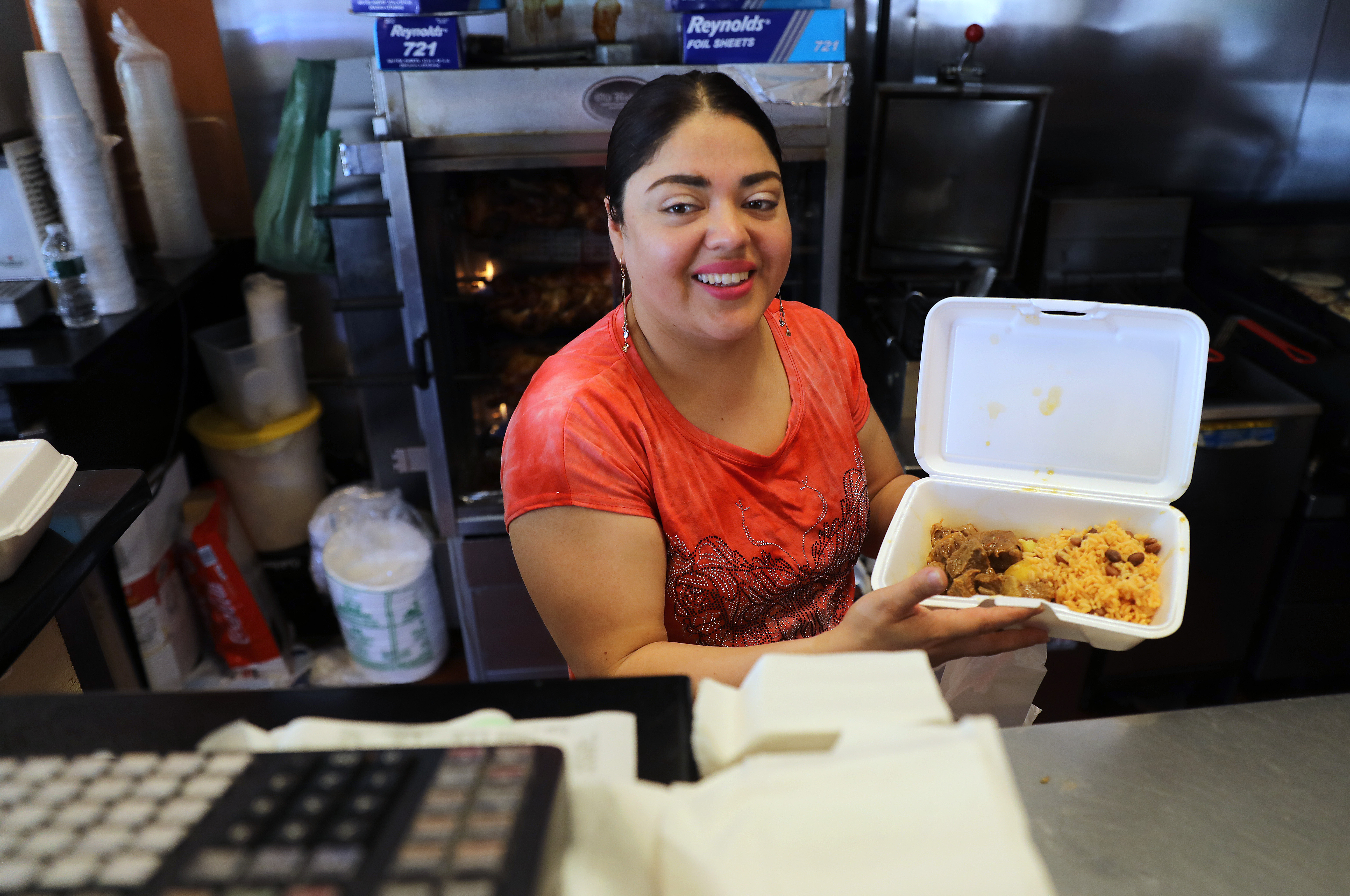 Maziel Moreno confirmed a customer's order before ringing it up at Cactus Grill.