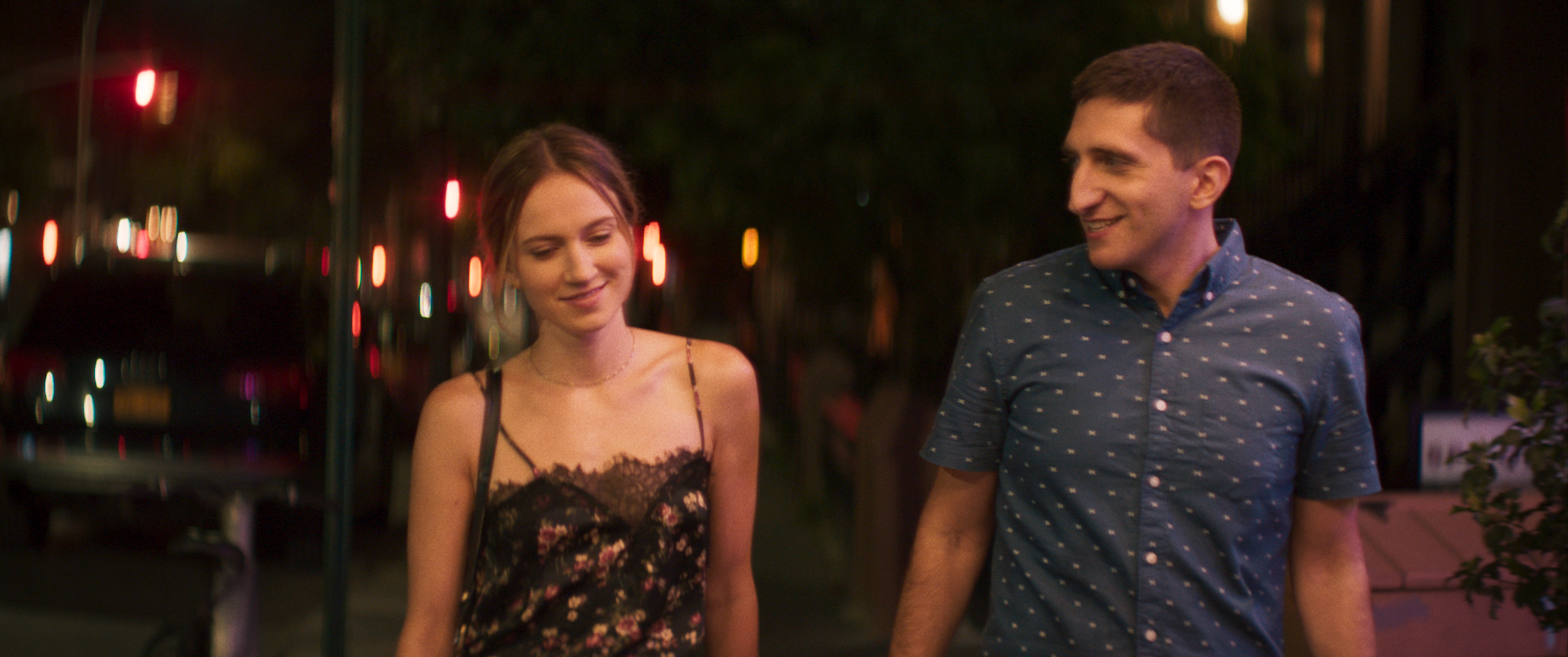 Ellen Toland and Aaron Fisher in a scene from "Inside the Rain."