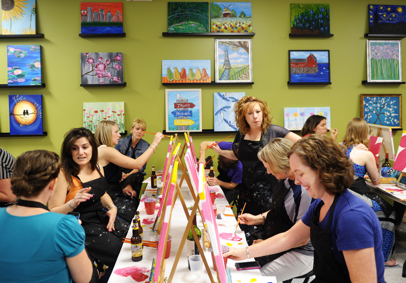 Paint and sip studios reveal the inner artist The Boston Globe