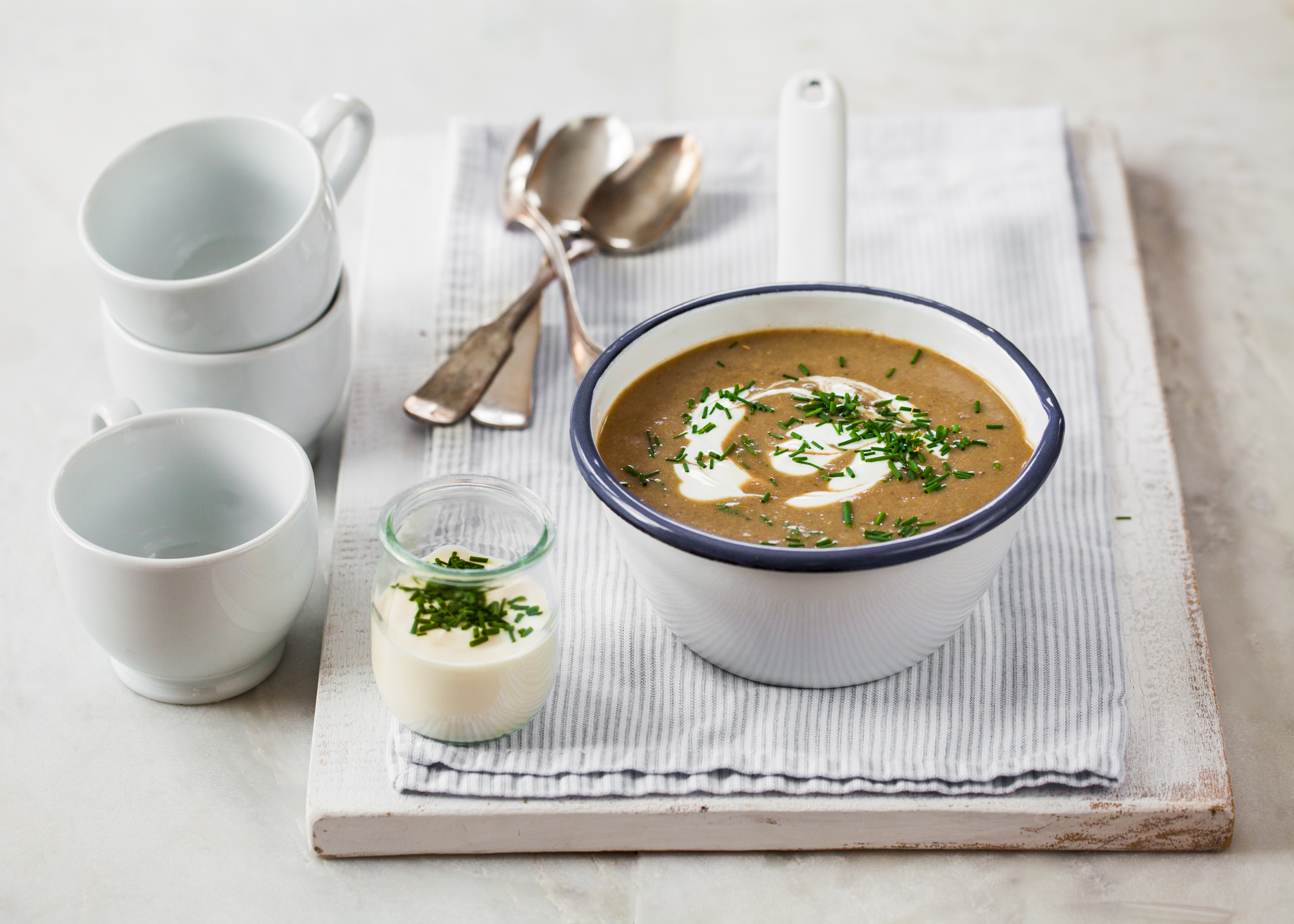 Recipe for porcinicremini mushroom soup The Boston Globe