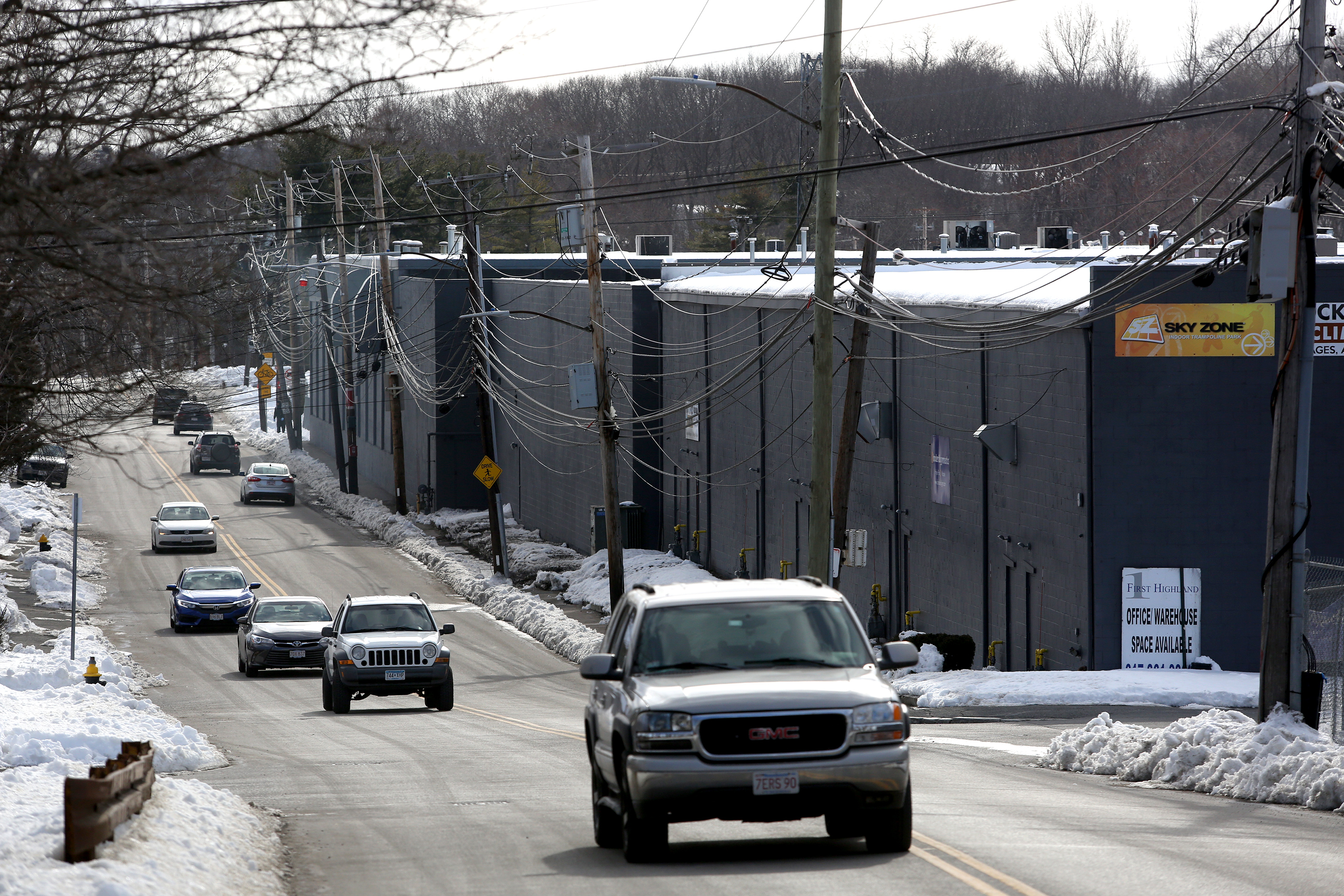 Traffic on Sprague Street in Readville has some residents worried about a large housing development proposed there.”