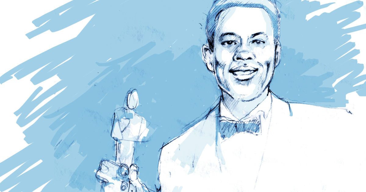 Chris Rock handed out Oscar statues to people outside a theater in Compton, asking them to give their own acceptance speeches.