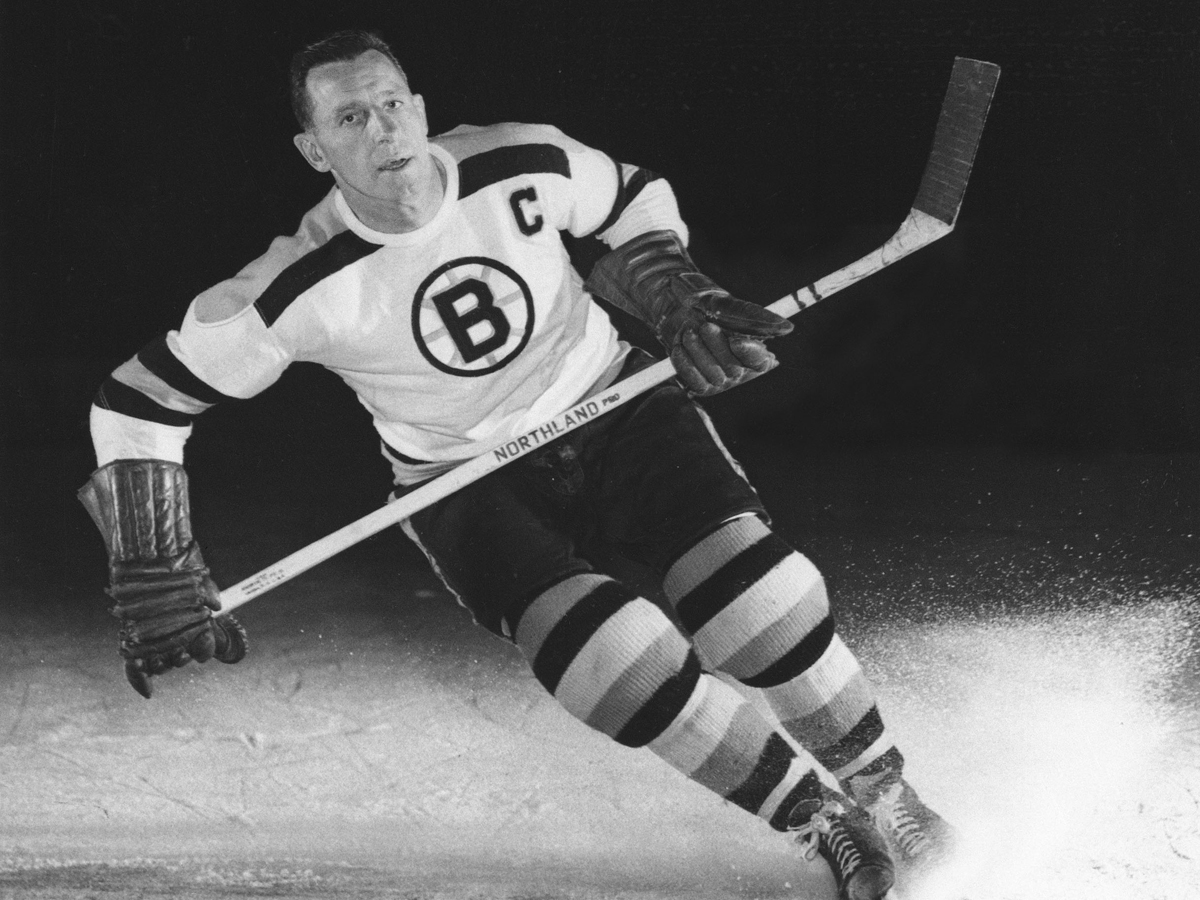 Milt Schmidt, then the Bruins’ captain, in a photo from 1953.