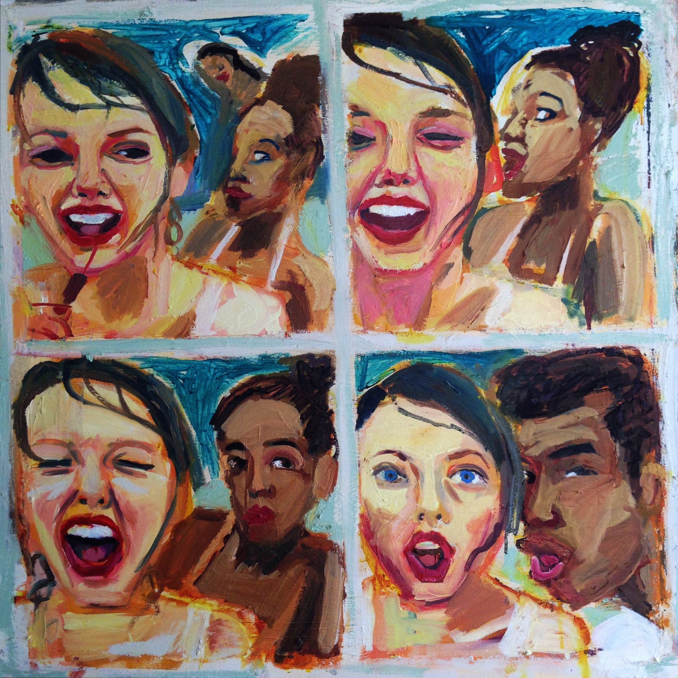A painting by Elizabeth Grammaticas, based on a picture tweeted by Taylor Swift.