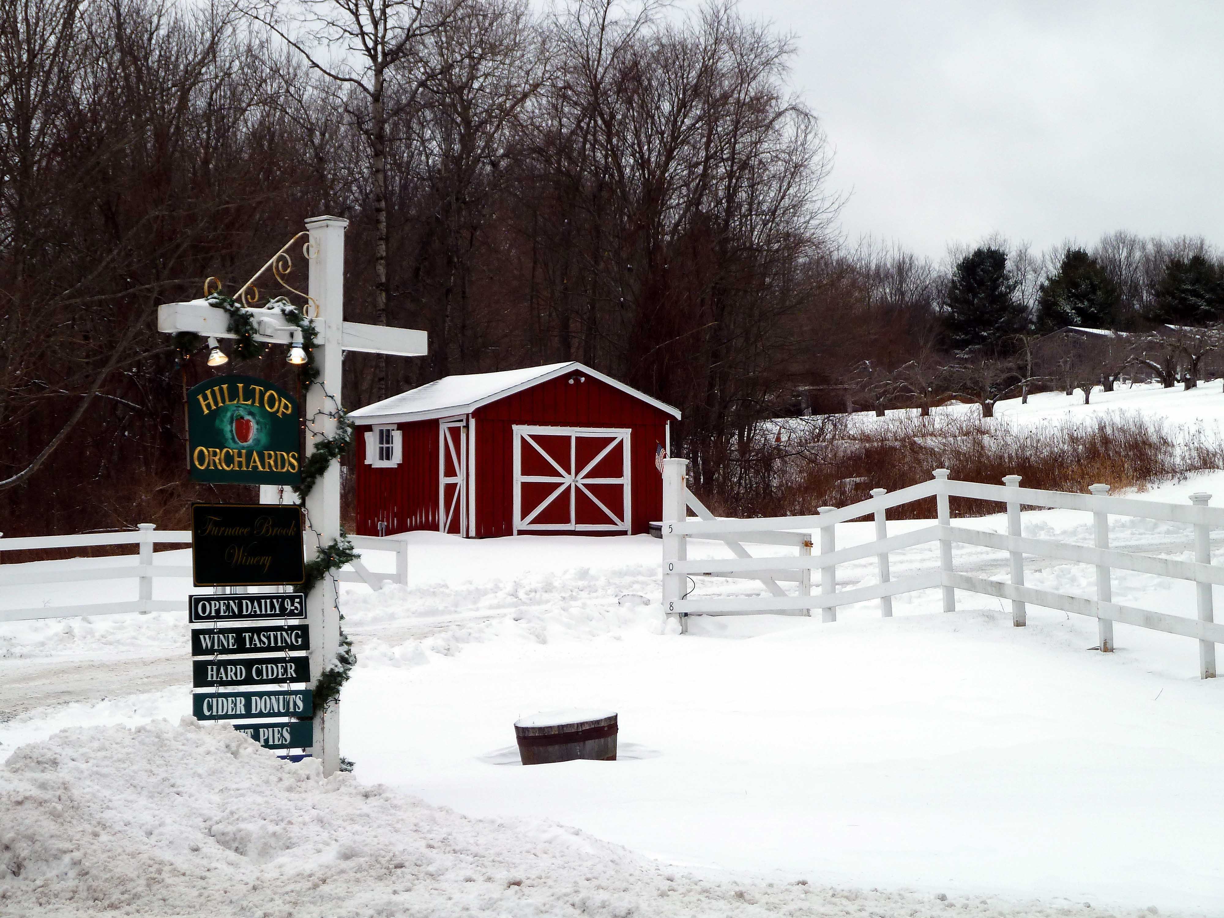 Hilltop Orchards in Richmond is also the home of Furnace Brook Winery and Hilltop Nordic Center.