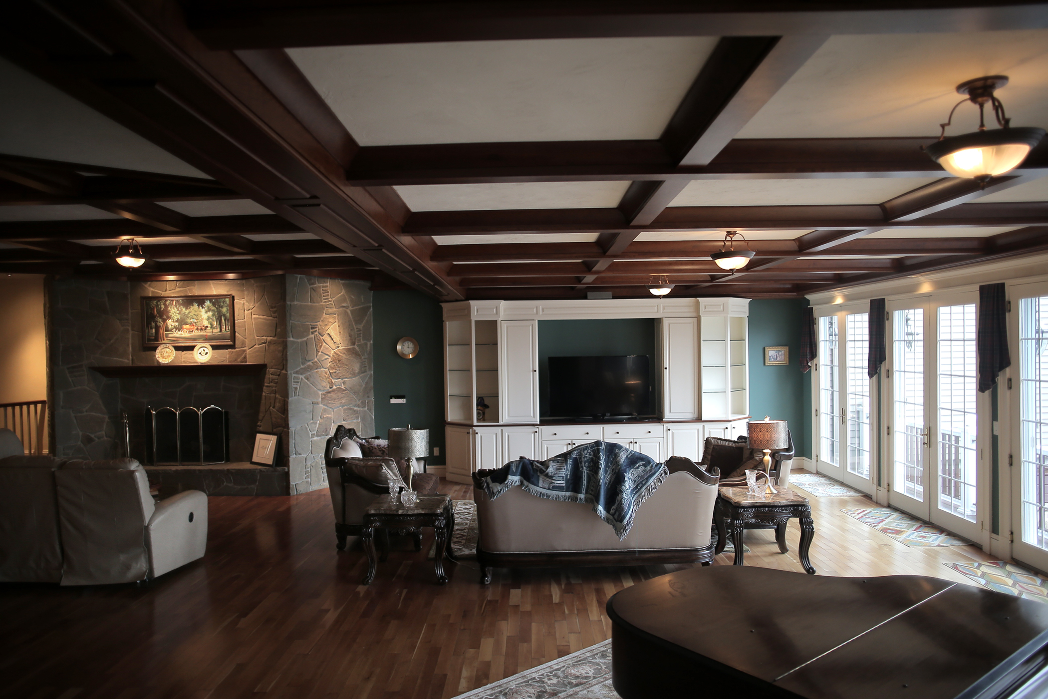 The sunken living room.