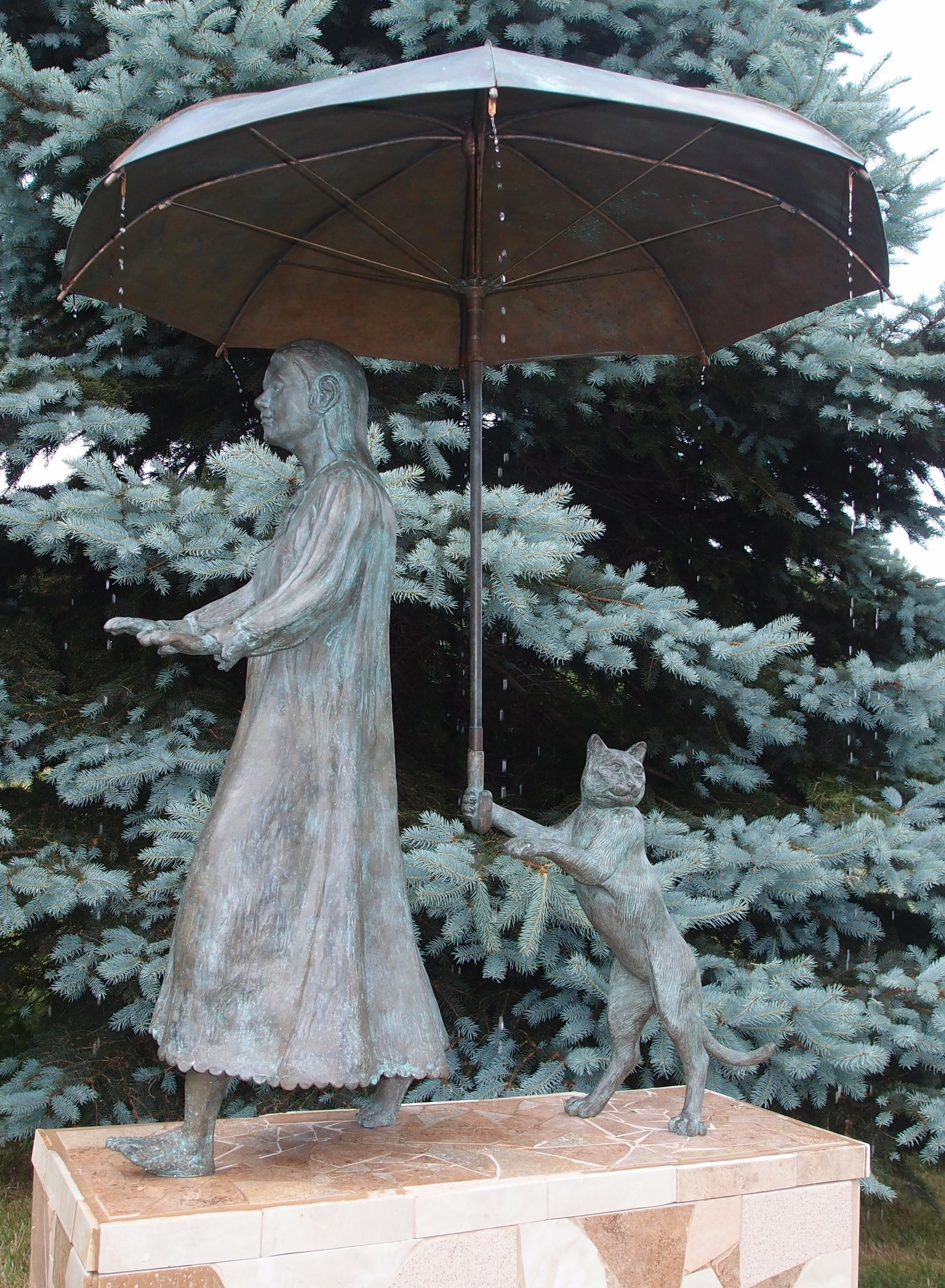 "Sleepwalker Fountain" by Yetti Frenkel at the Hess Gallery.
