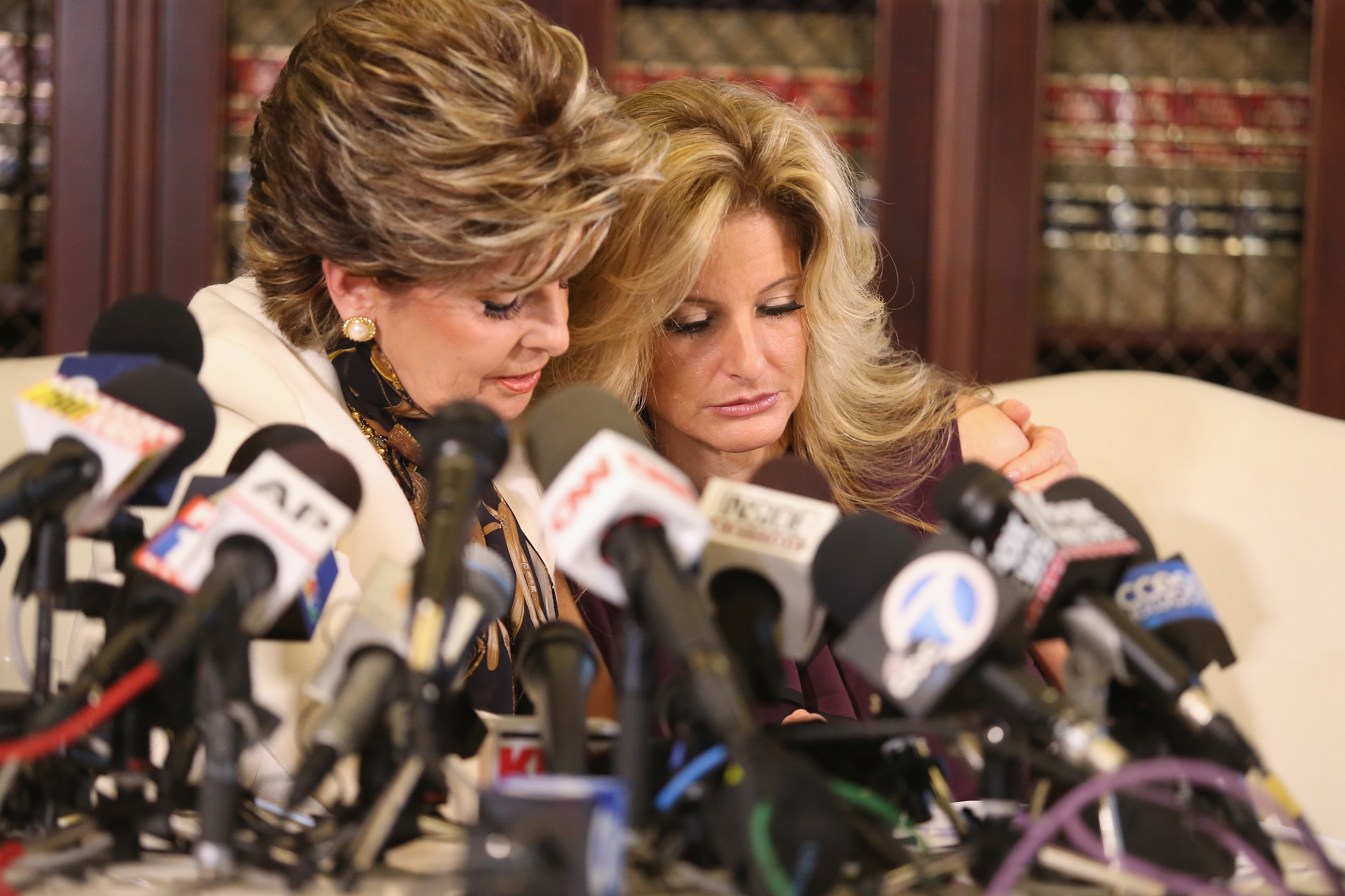 Summer Zervos (right), a former contestant on “The Apprentice,” earlier this month accused Trump of inappropriate sexual conduct.
