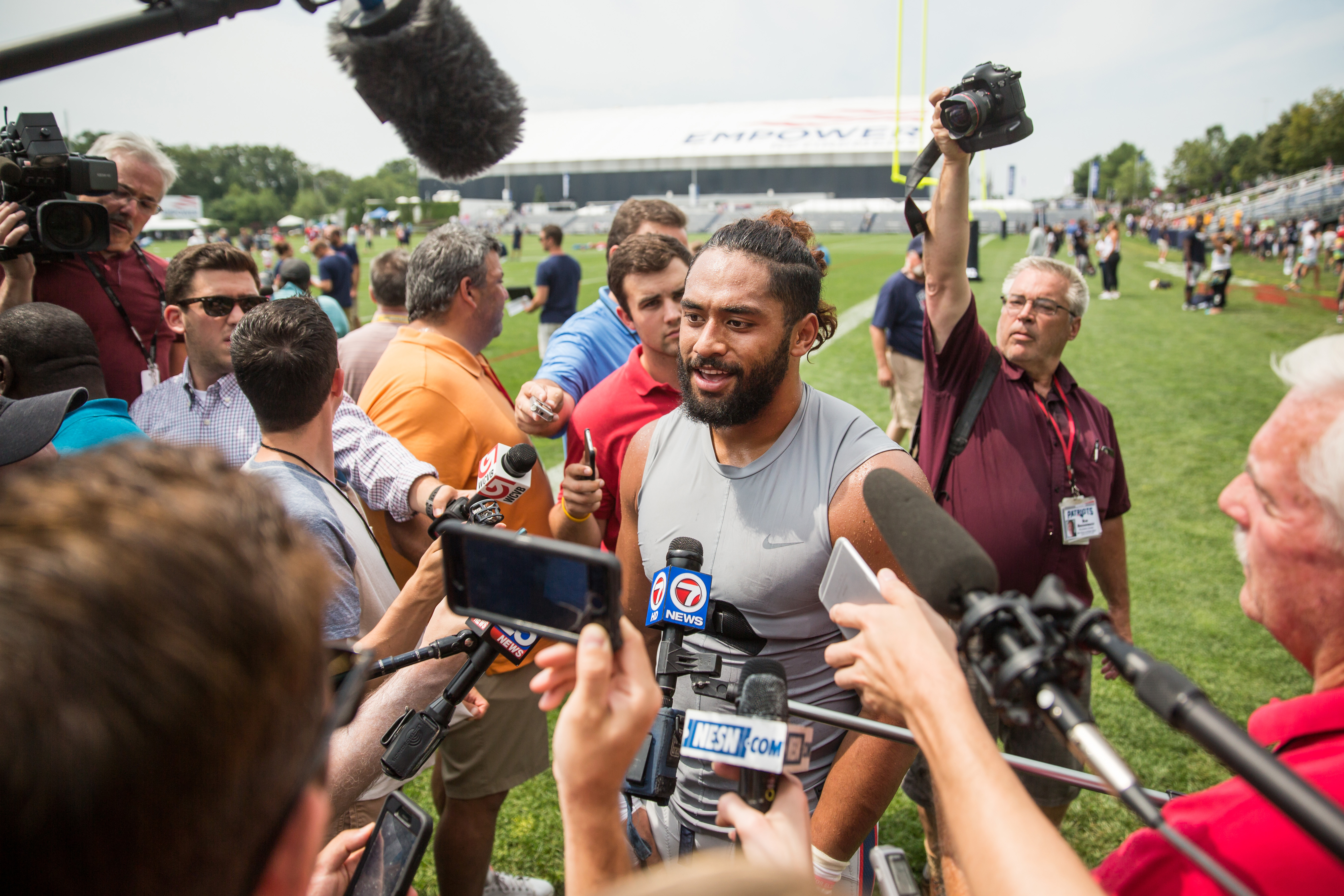 Harvey Langi played linebacker, defensive end, and fullback at BYU.