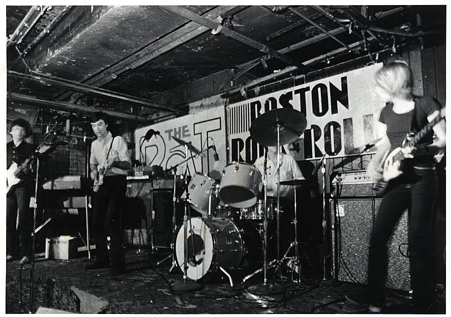 Talking Heads, including former Modern Lovers keyboardist Jerry Harrison at far left, play the Rat.