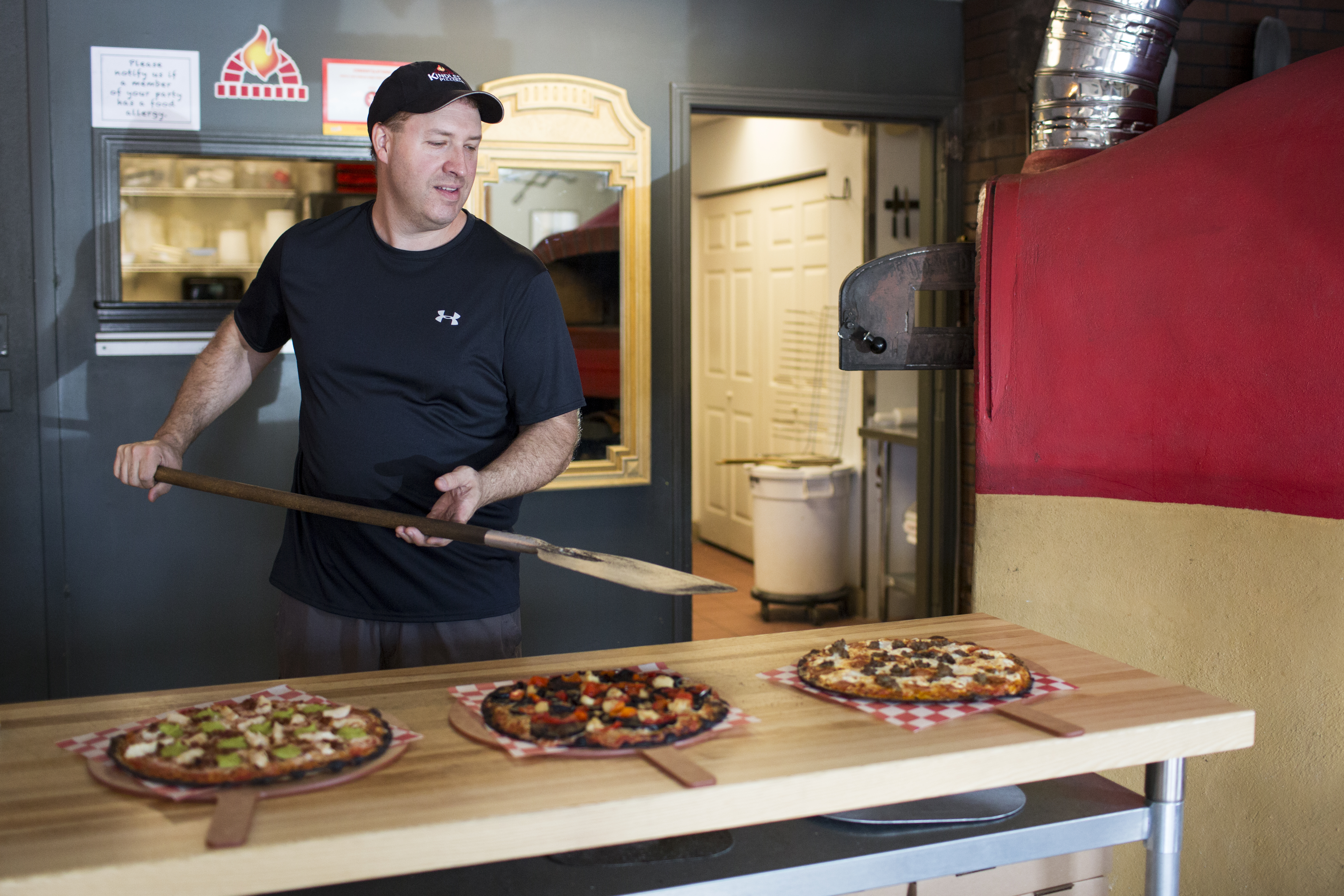 David Champeau at Kindles Pizzeria in Marlborough.