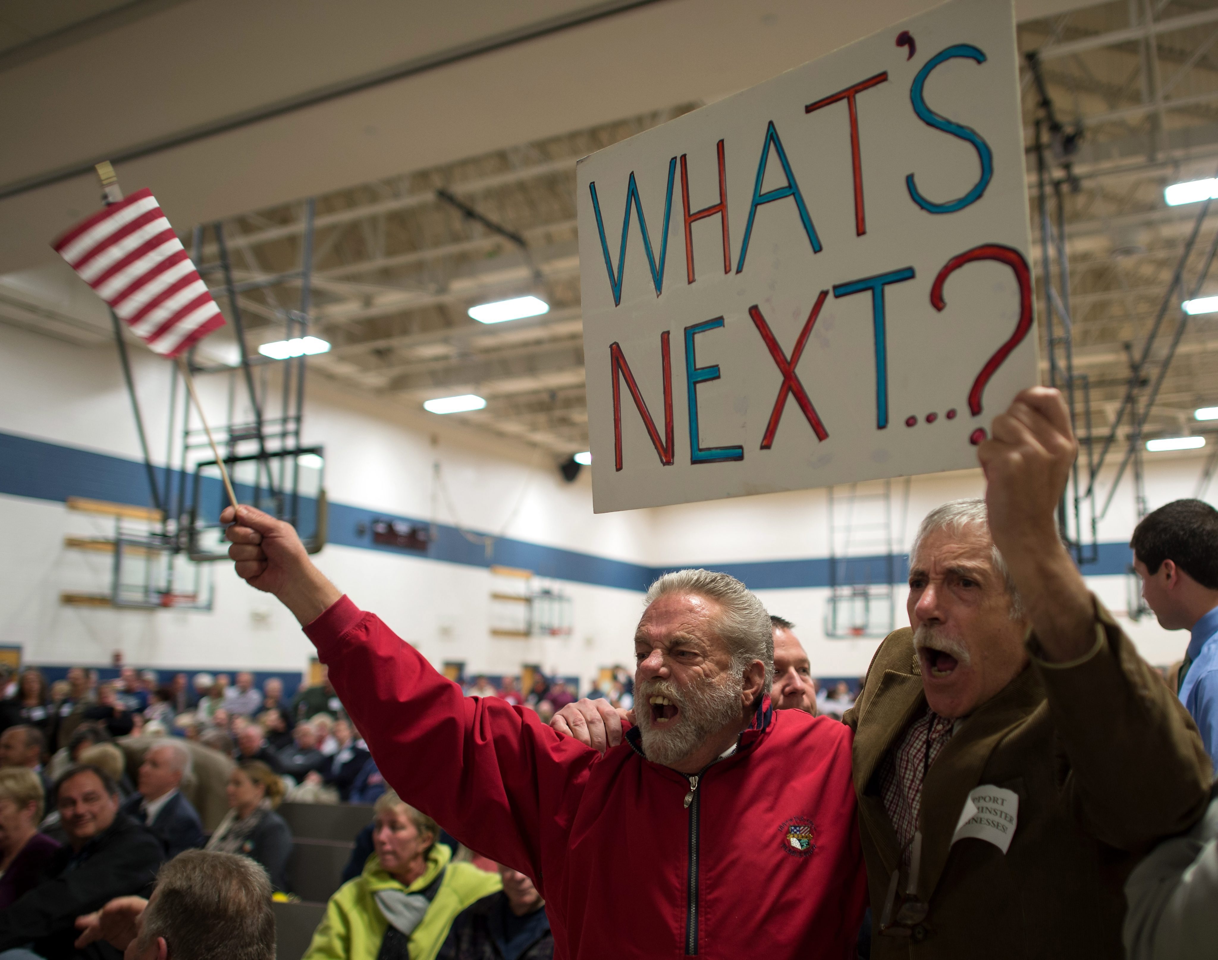 Protesters at a hearing in Westminster Nov. 12 on the town’s proposed ban in tobacco sales.