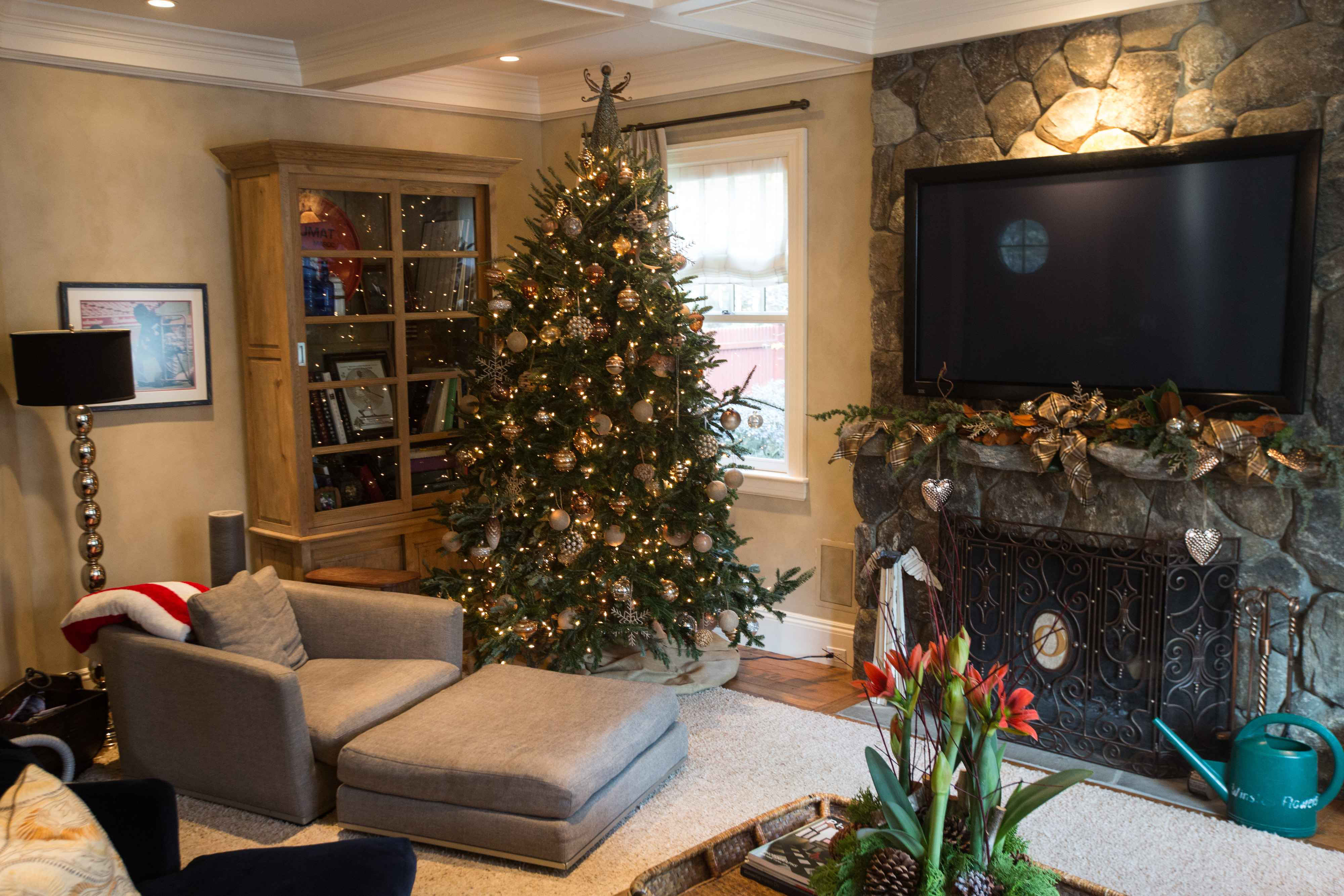 The home of David Ortiz and his wife, Tiffany, decorated for the holidays.
