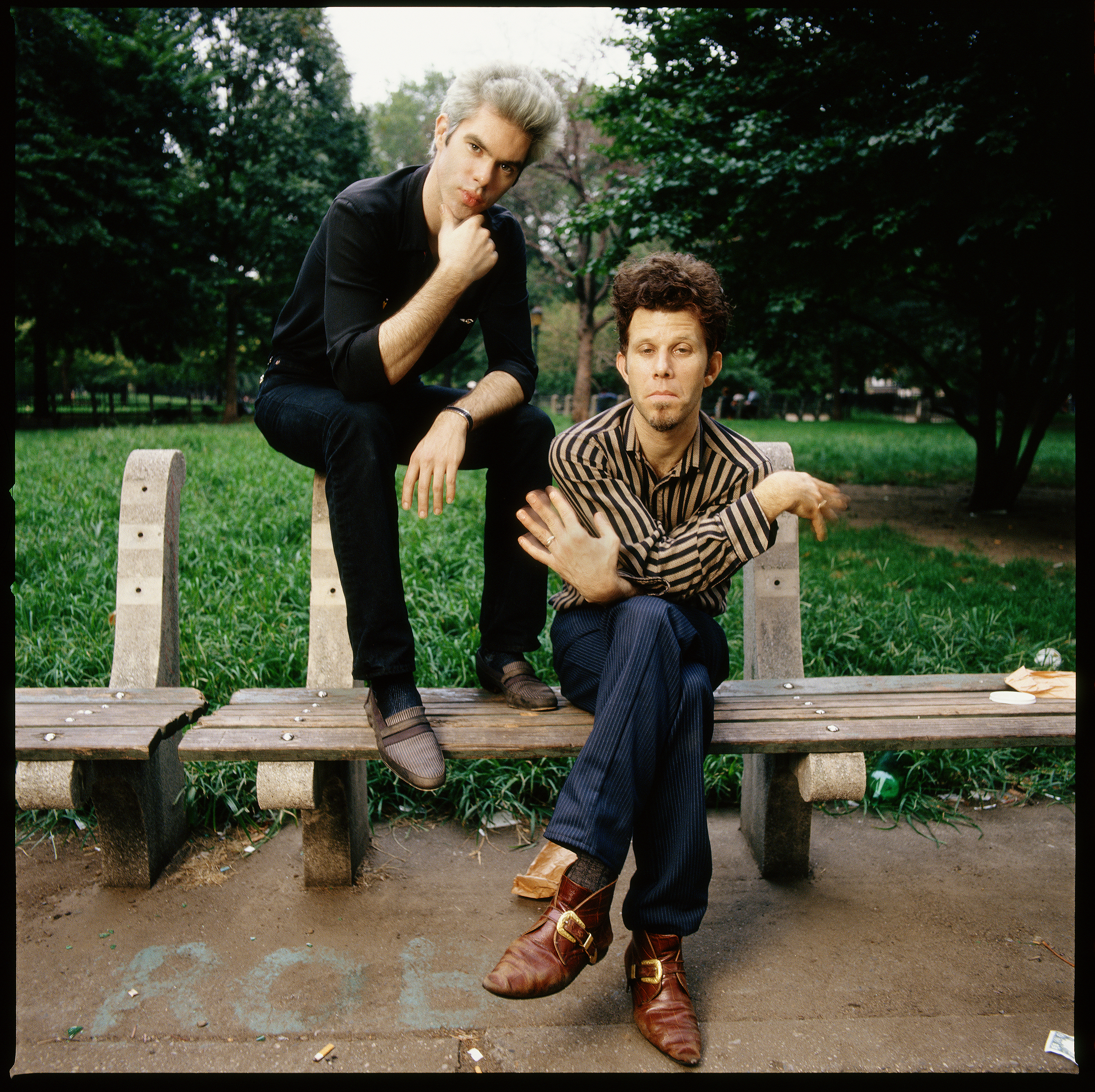Jim Jarmusch (left) and Tom Waits in 1985.