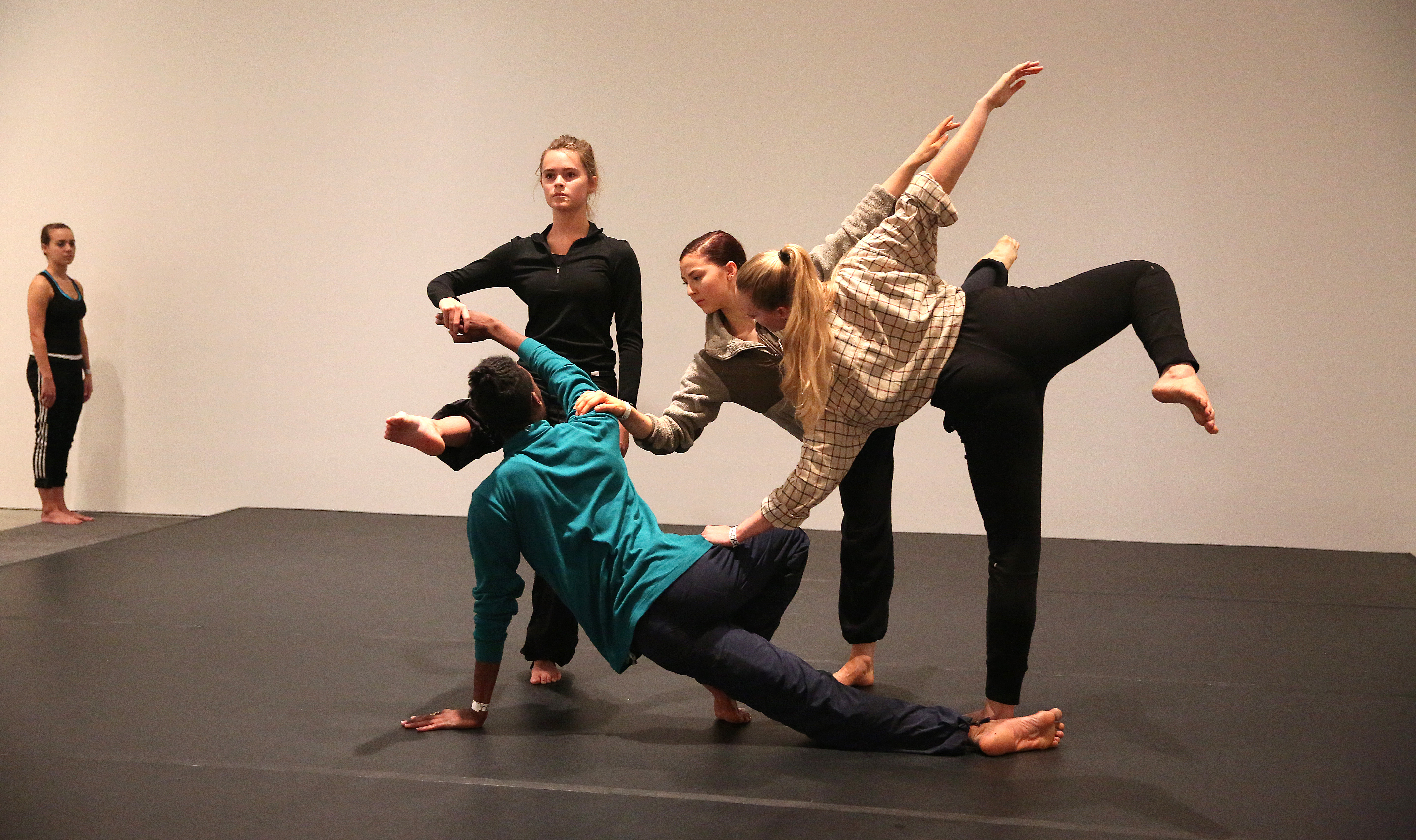 Boston Conservatory students rehearsed works by Merce Cunningham.