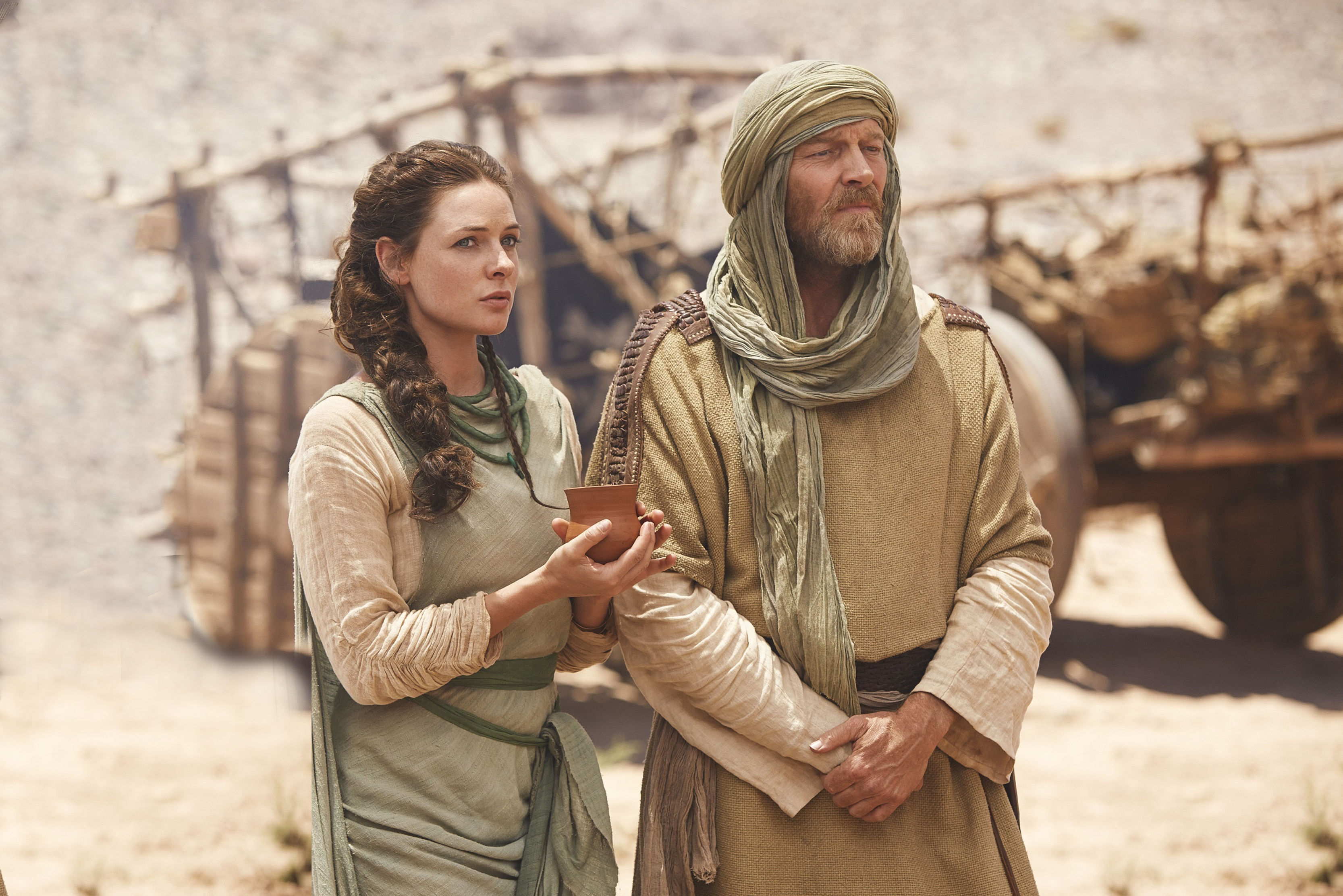 Rebecca Ferguson and Iain Glen star in the Lifetime miniseries adapted from Anita Diamant’s novel “The Red Tent.”