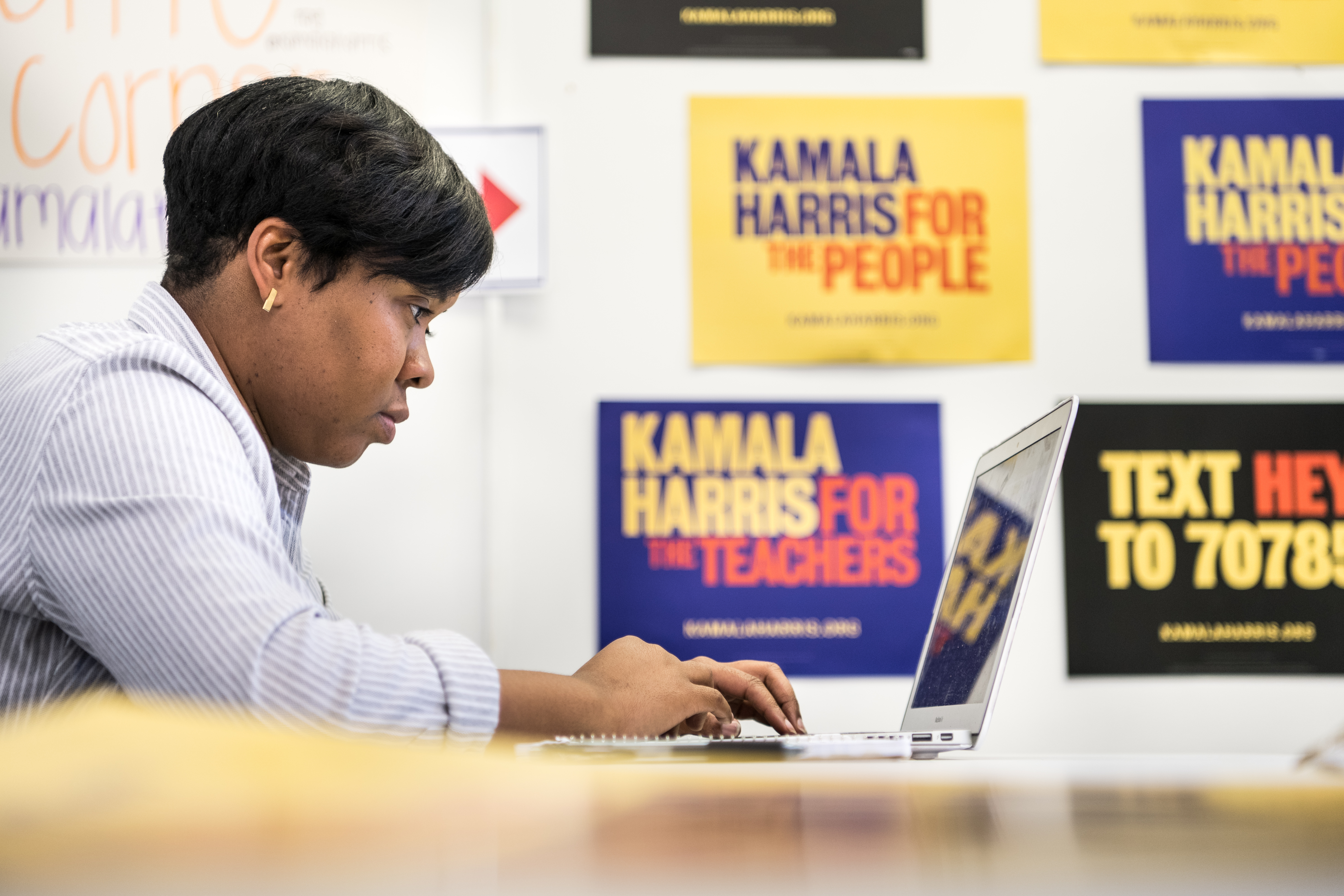 Jalissa Washington-Price, South Carolina state director for the 2020 Kamala Harris presidential campaign, is part of what Democrats call an extraordinary new era in South Carolina politics.