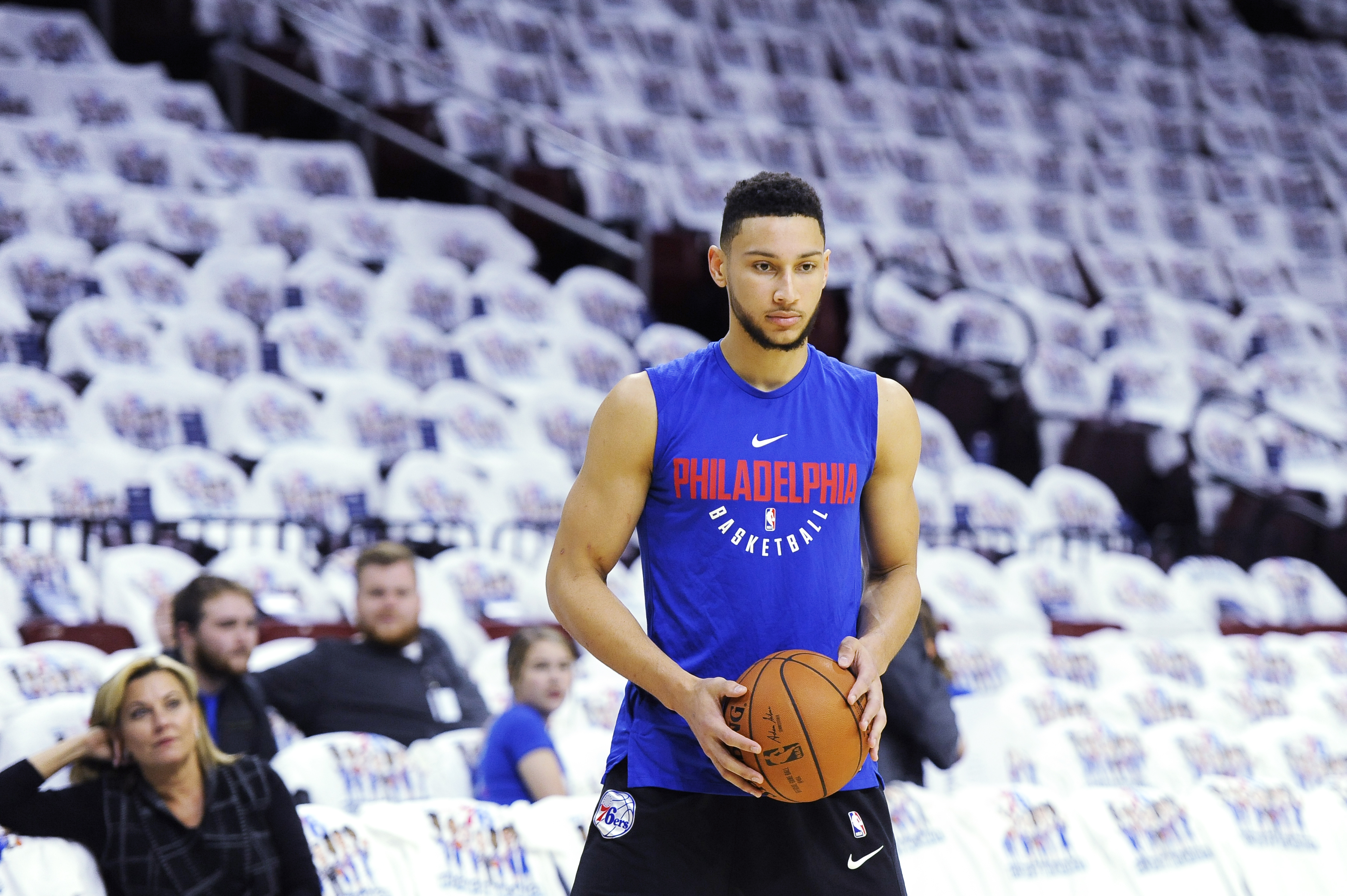 Ben Simmons averaged 16.4 points, 10 rebounds, and 7.4 assists through his first five games.