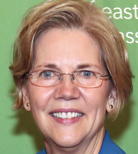 ‘We’re excited to be endorsing Elizabeth Warren (left),’ said Dianne Luby of the Planned Parenthood Advocacy Fund.
