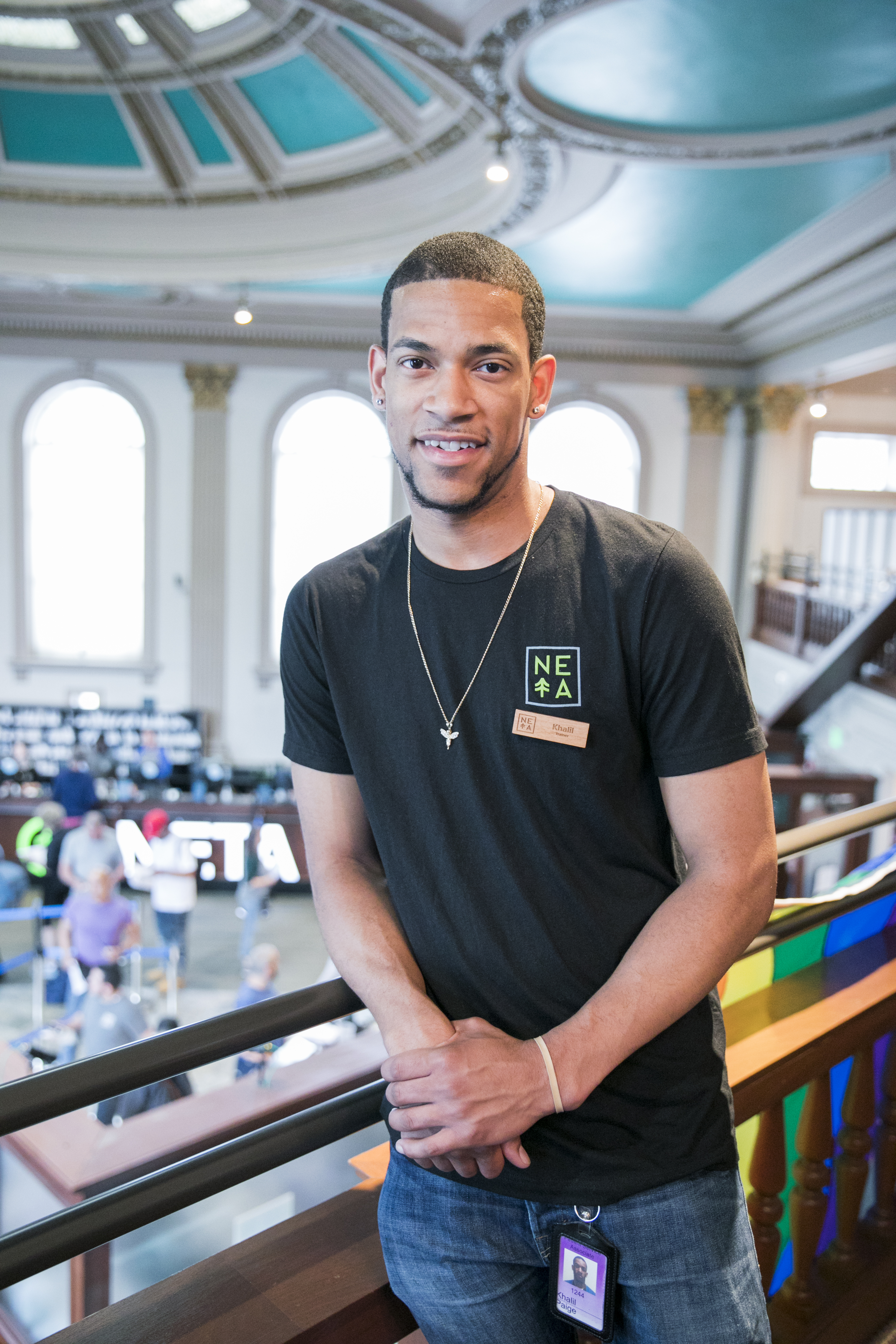 Khalil Paige is a budtender at NETA in Brookline.