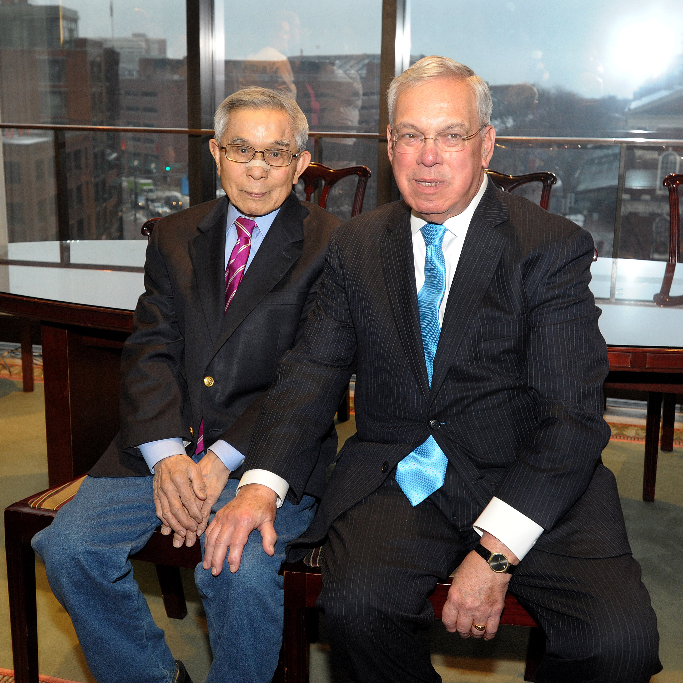 Frank Chin with Menino