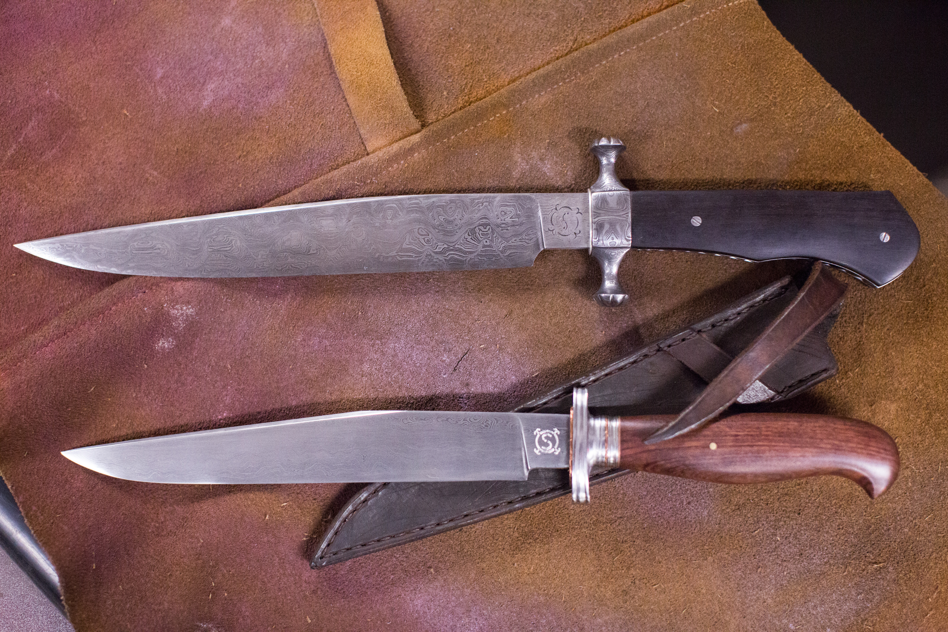 Some of the knives J.D. Smith has made.