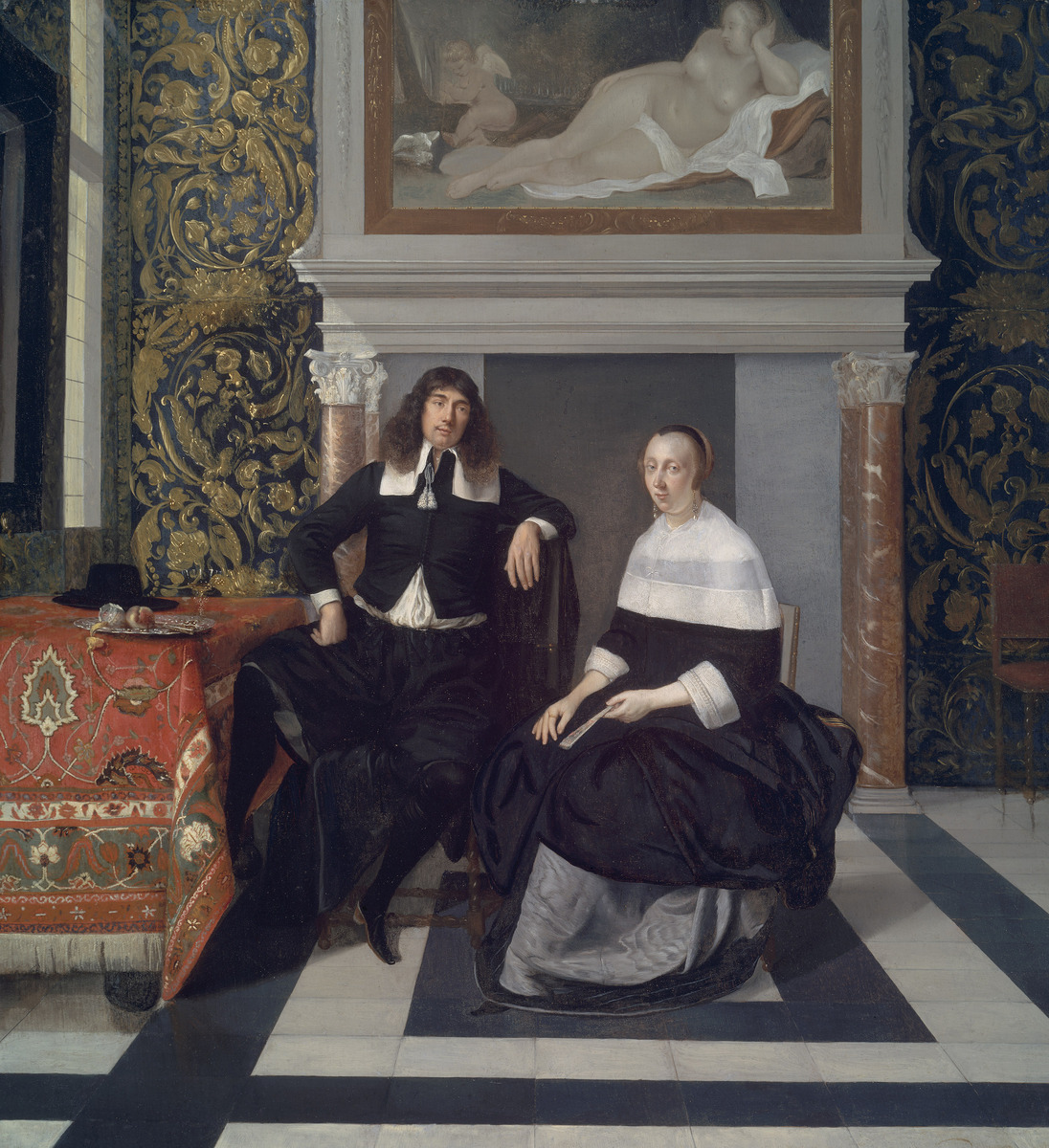 Eglon van der Neer’s 17th-century “Portrait of a Man and Woman in an Interior.’’