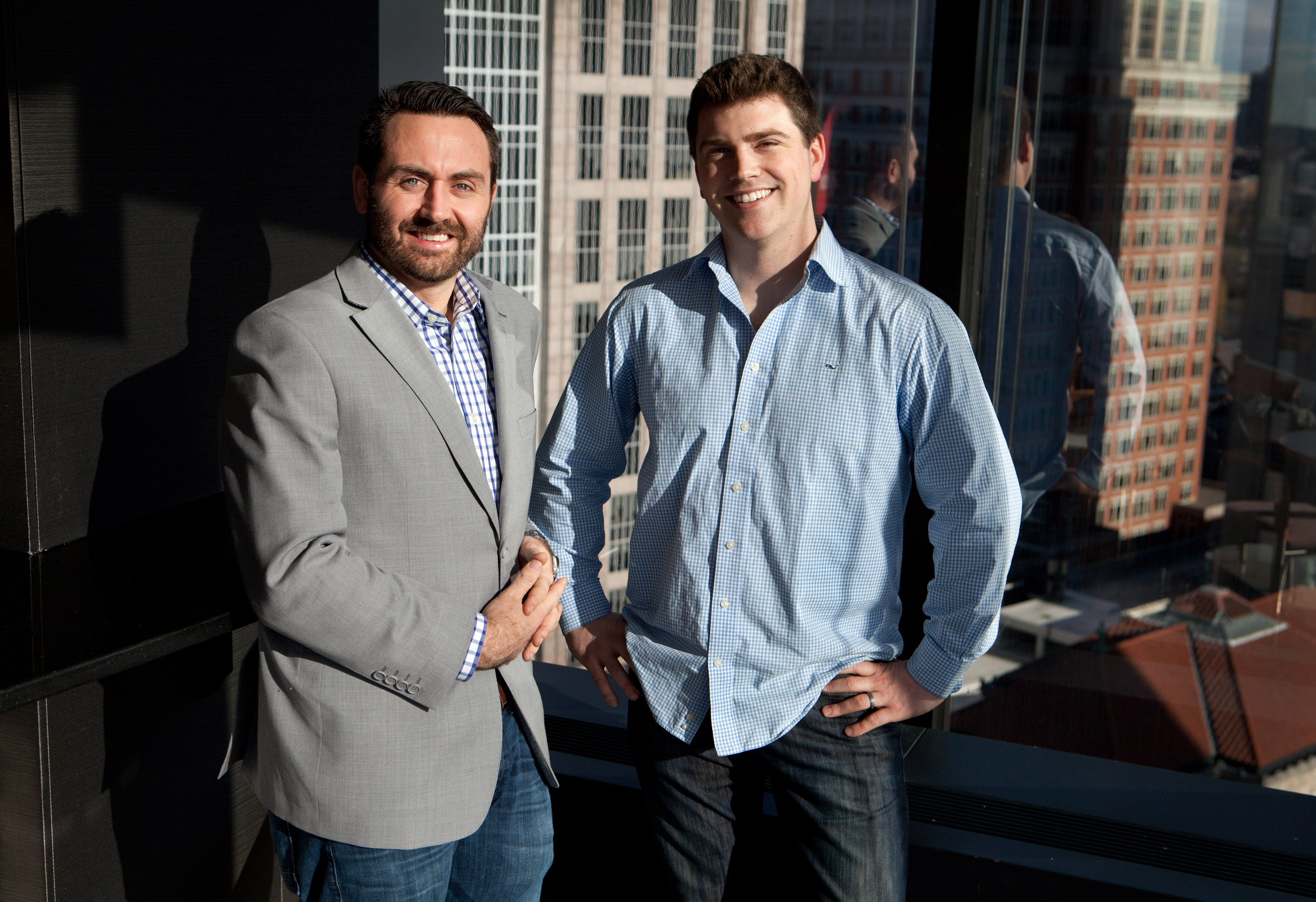 LeanBox cofounders Shea Coakley (left) and Peter Roy.