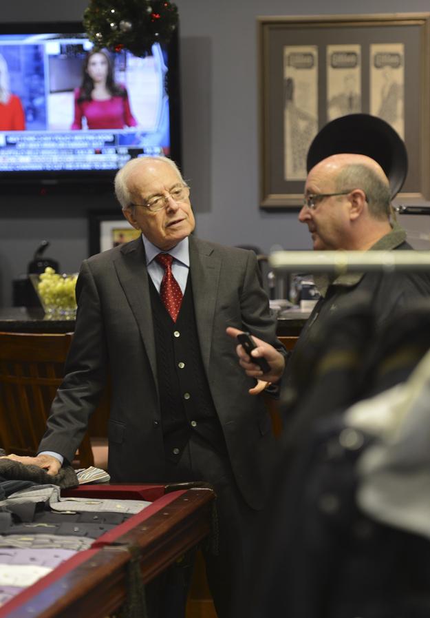 Robert Gibeley, who officially “retired’’ in 2011, listened to Mike Bushee, a longtime patron from Middleton.