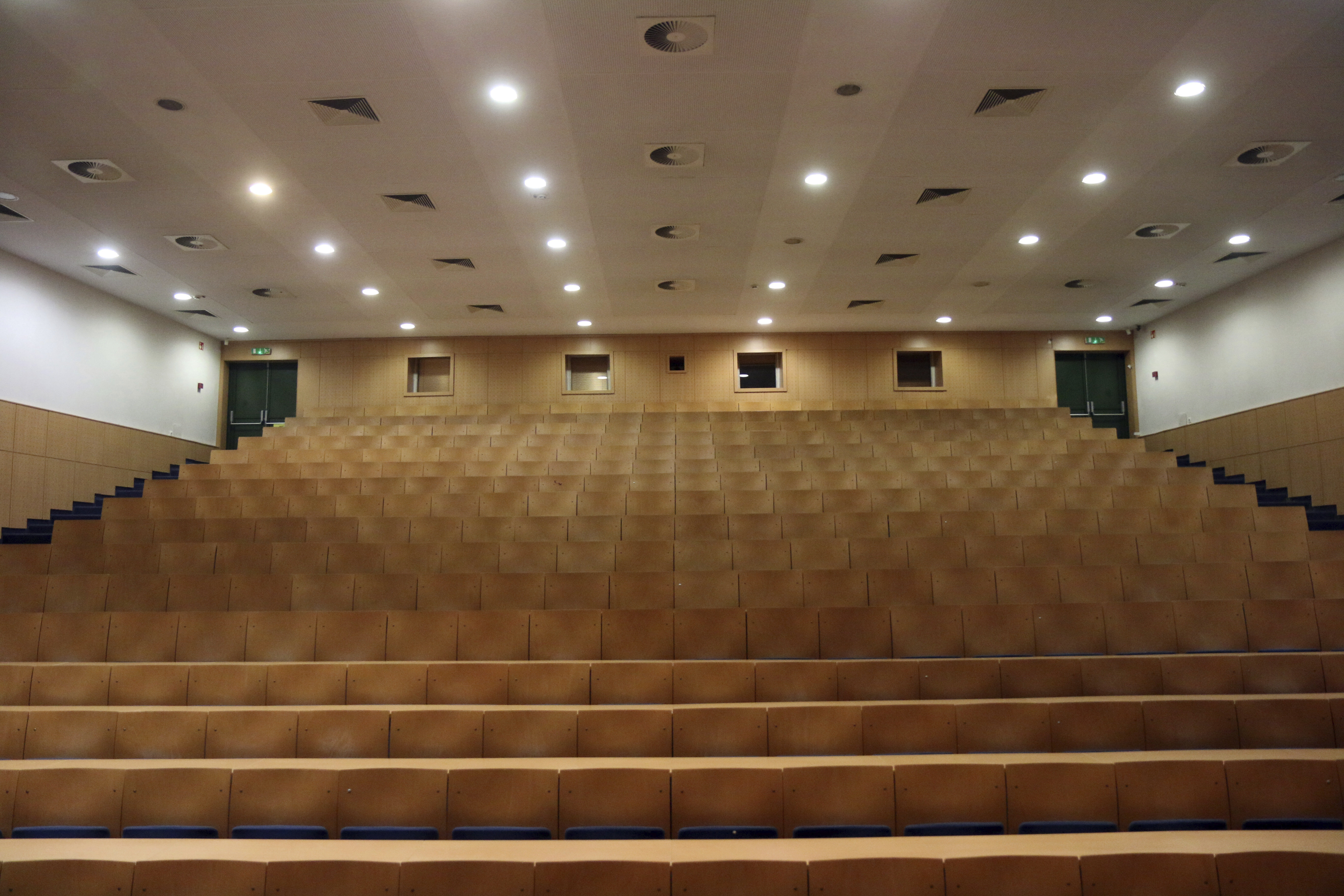 An empty lecture hall.