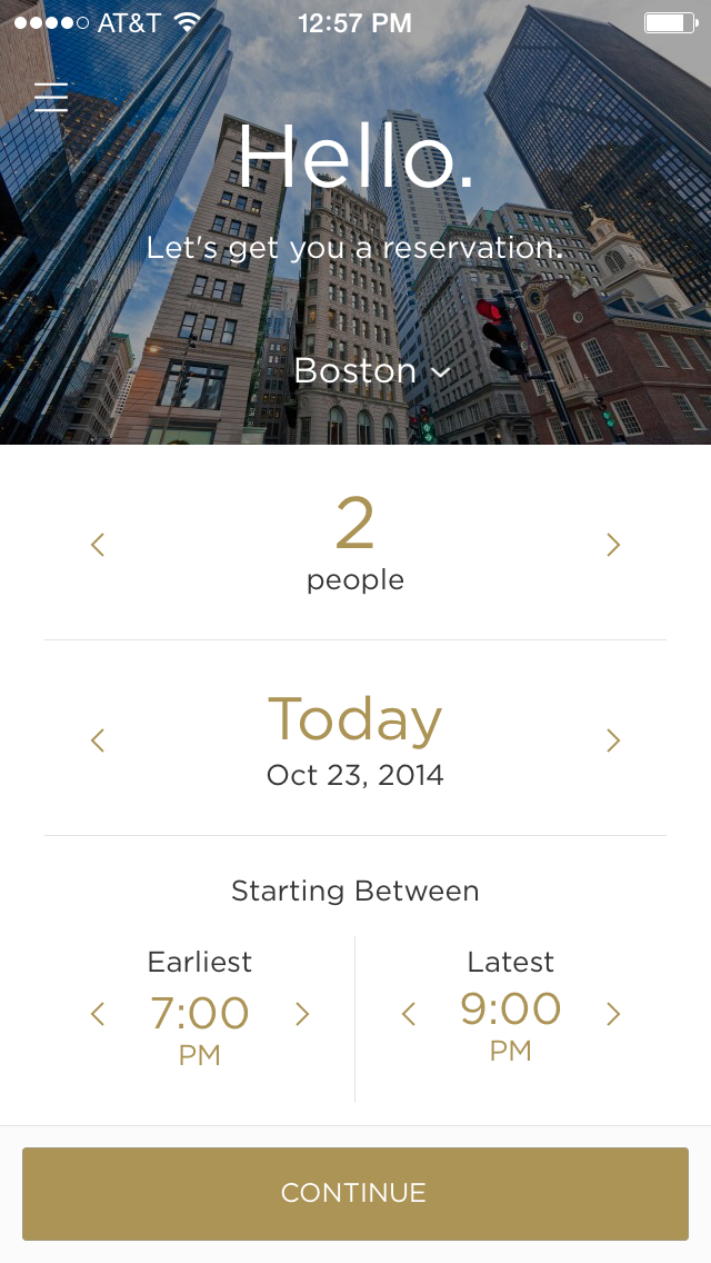 The Reserve app will get you a reservation, bill your credit card — and Boston is one of its launch cities.