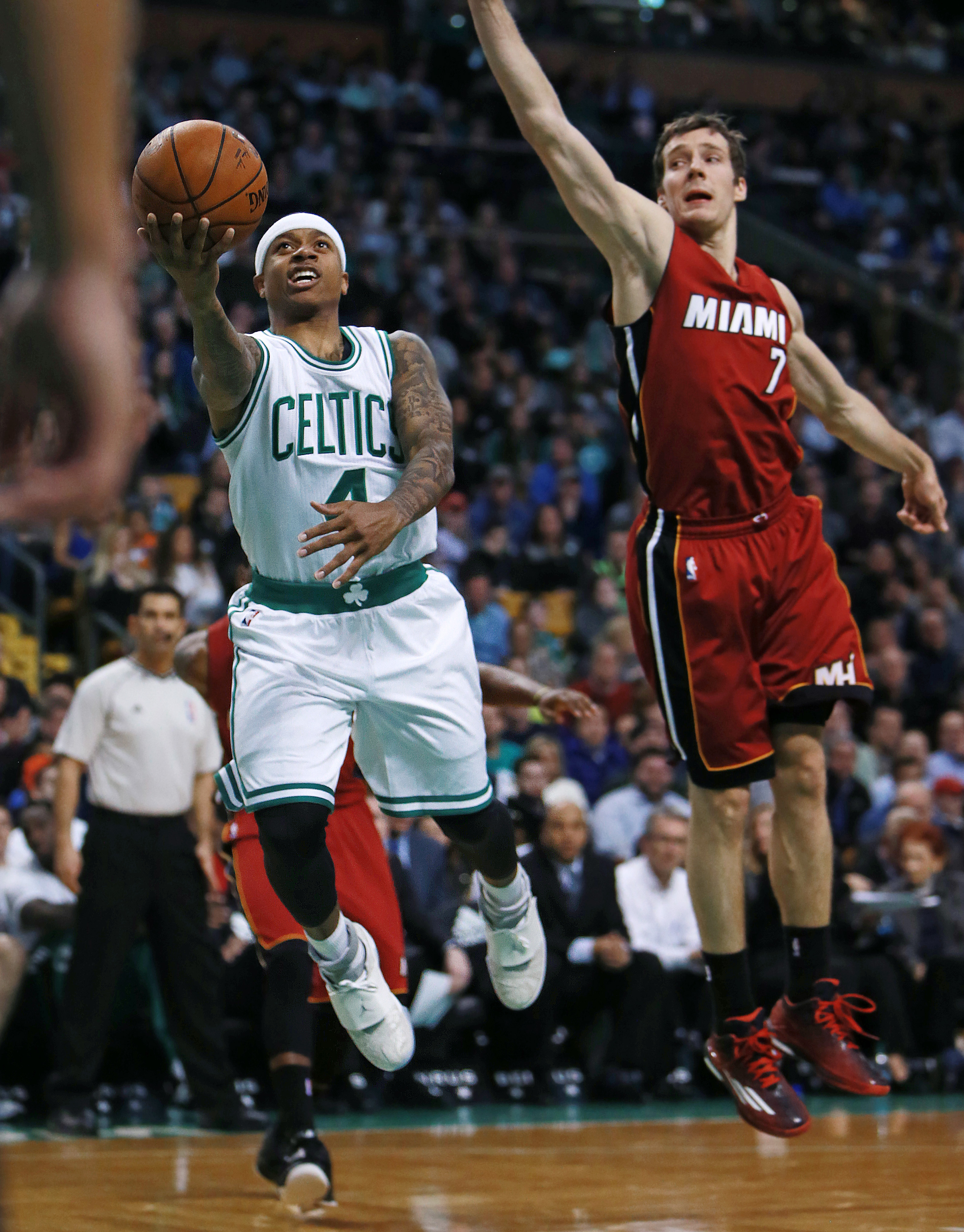 Celtics guard Isaiah Thomas (left) scored just 4 points in his return to the lineup Wednesday.