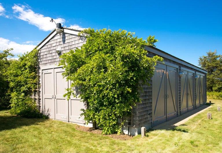 A detached boathouse.