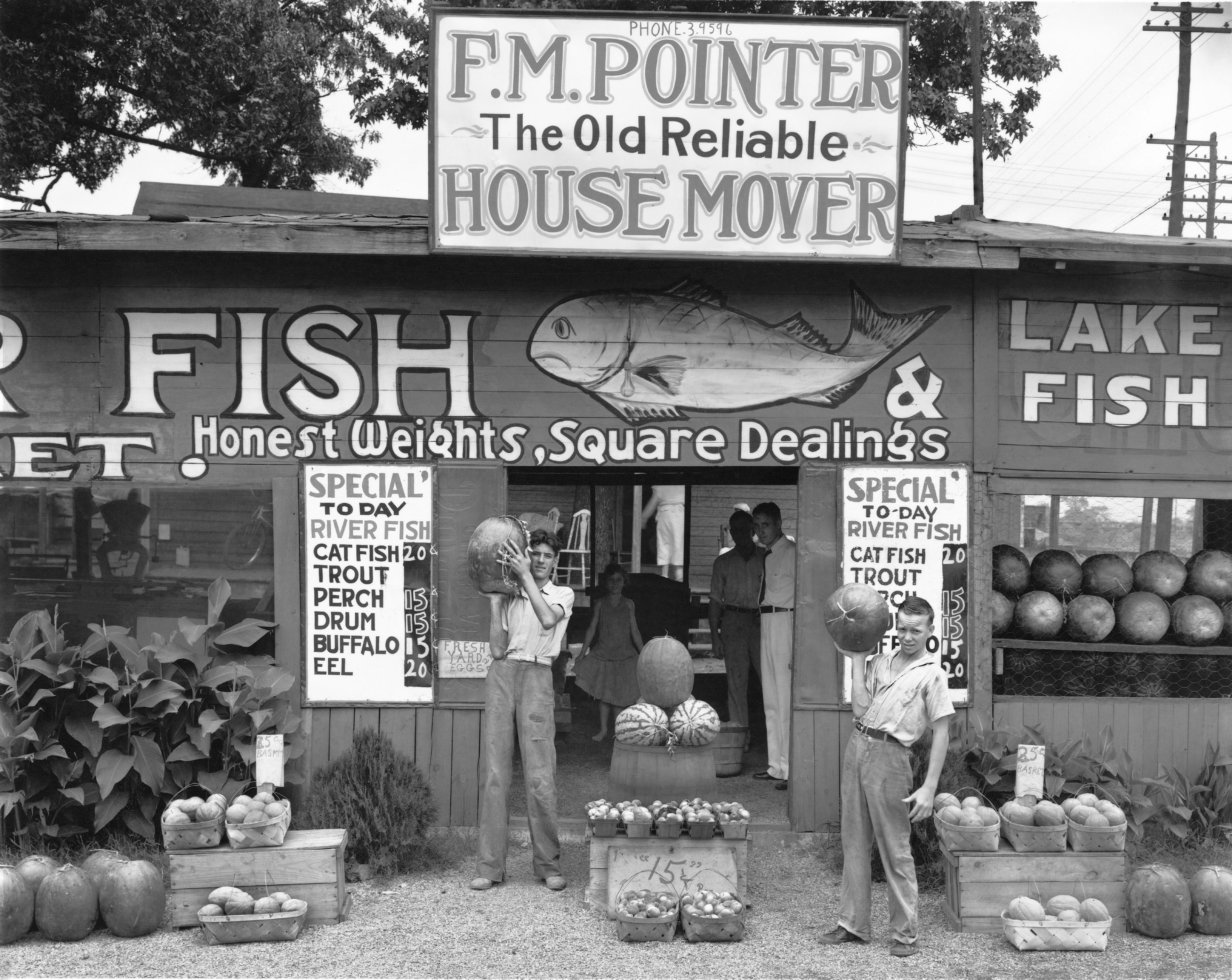 “Roadside Stand near Birmingham, Alabama,” 1936, by Walker Evans