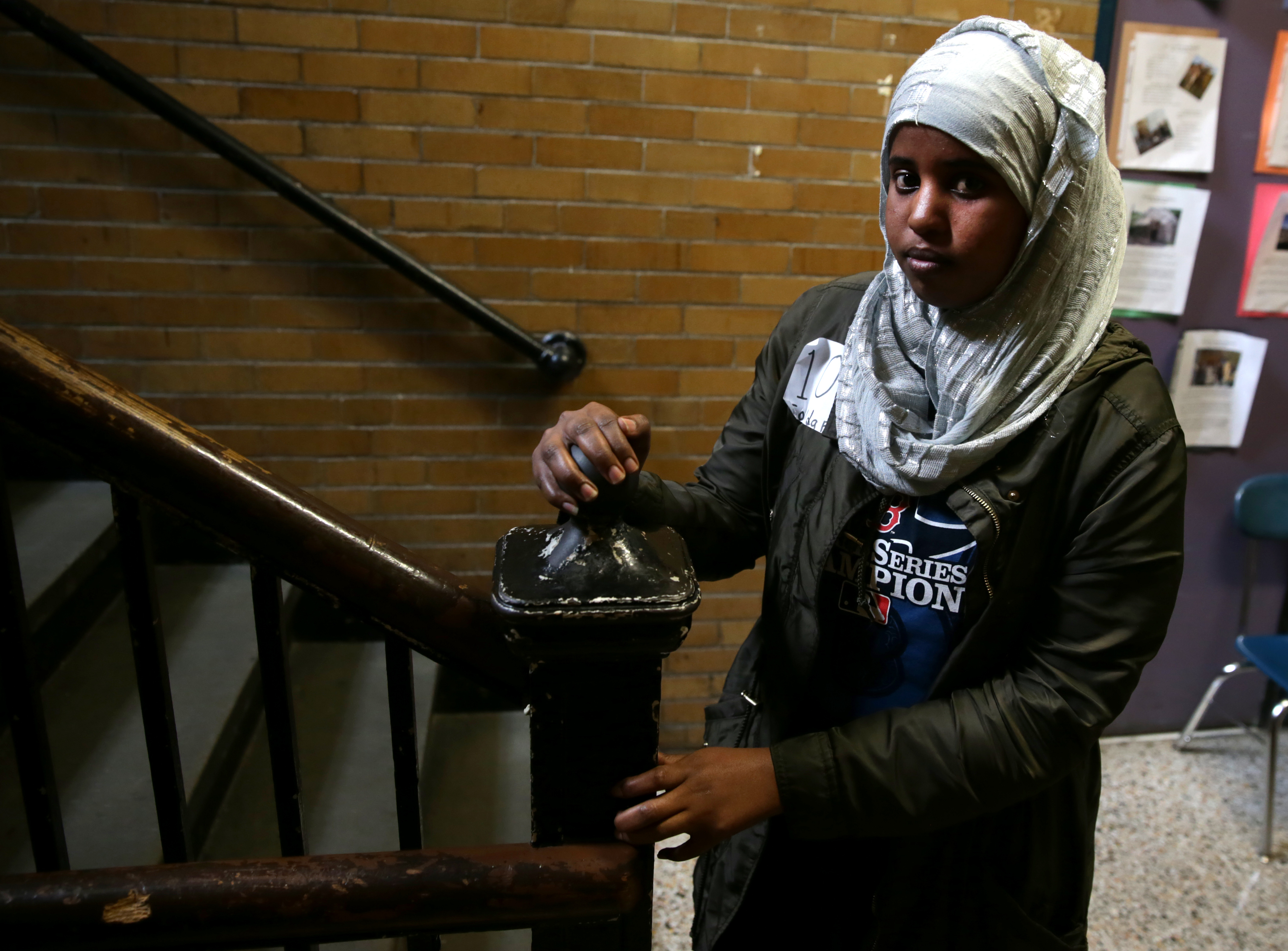 Sowda Roble, a new arrival from Somalia, was one of the students who learned about rights at the Boston program.