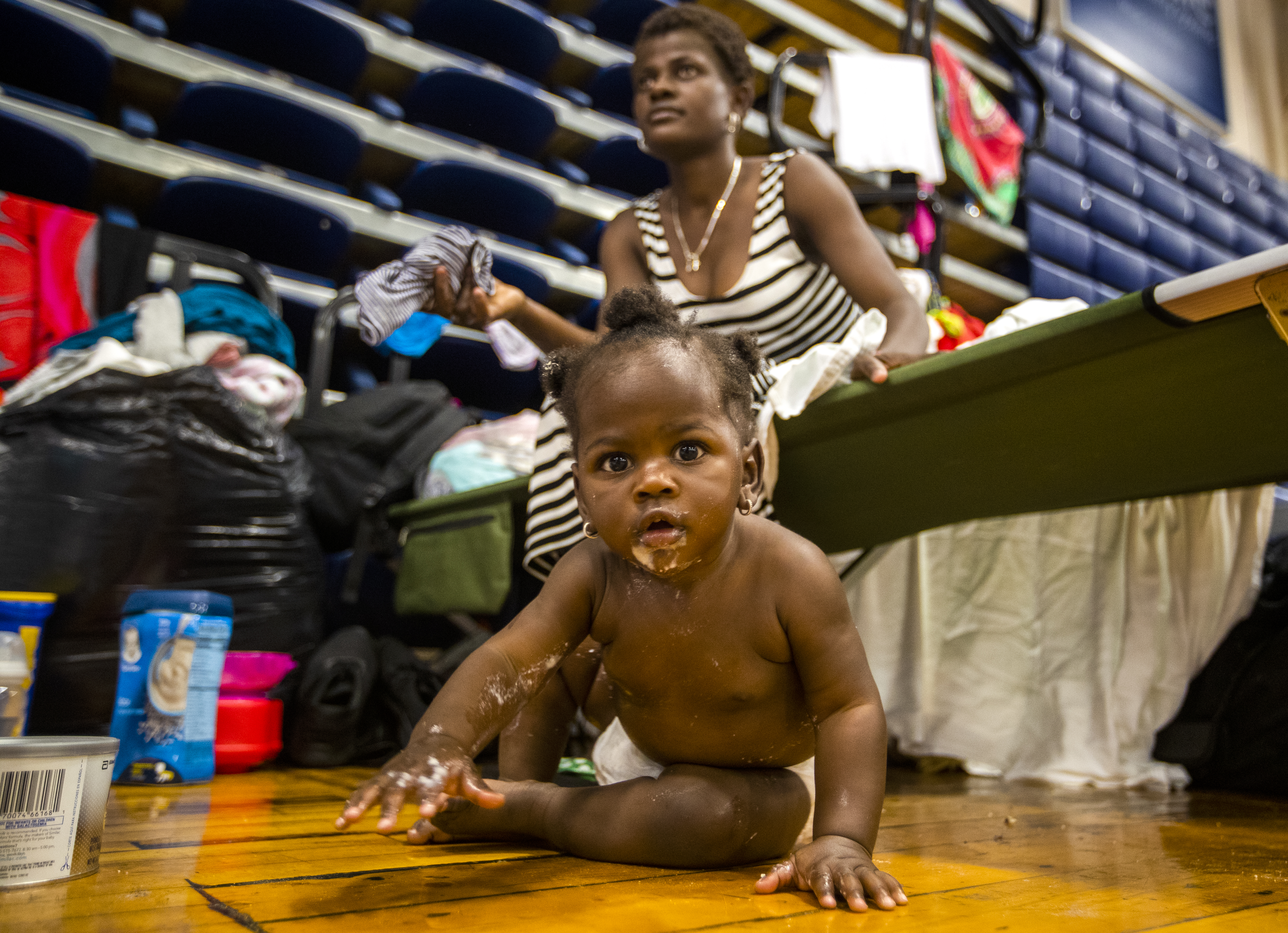 Some of the migrants are being placed with host families, who have volunteered to take them in.