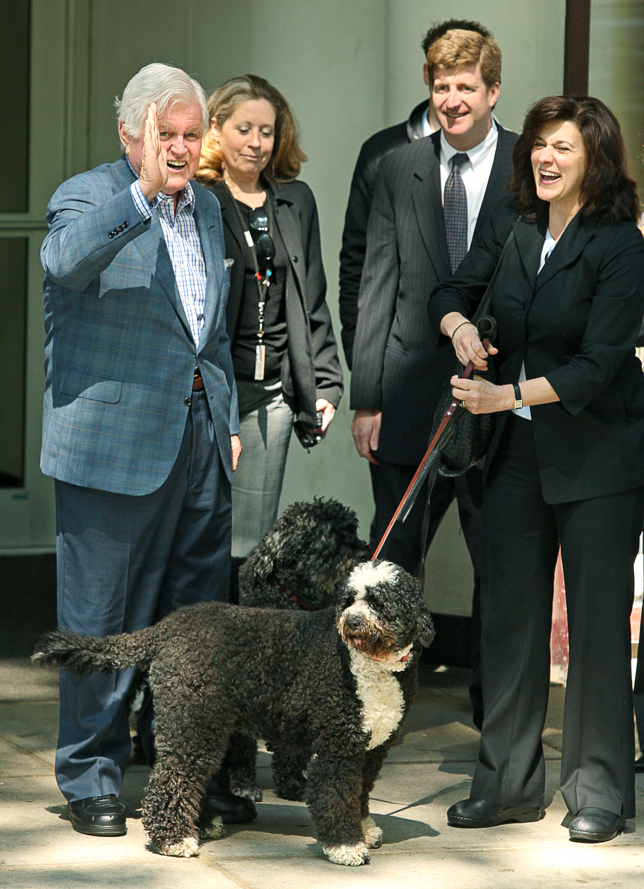 “Vicki was there for turbulent times,” said Patrick Kennedy (second from right), Ted Kennedy’s son and a former Rhode Island congressman.