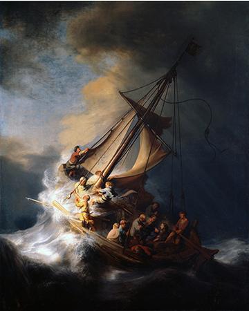 Rembrandt’s “The Storm on the Sea of Galilee.”