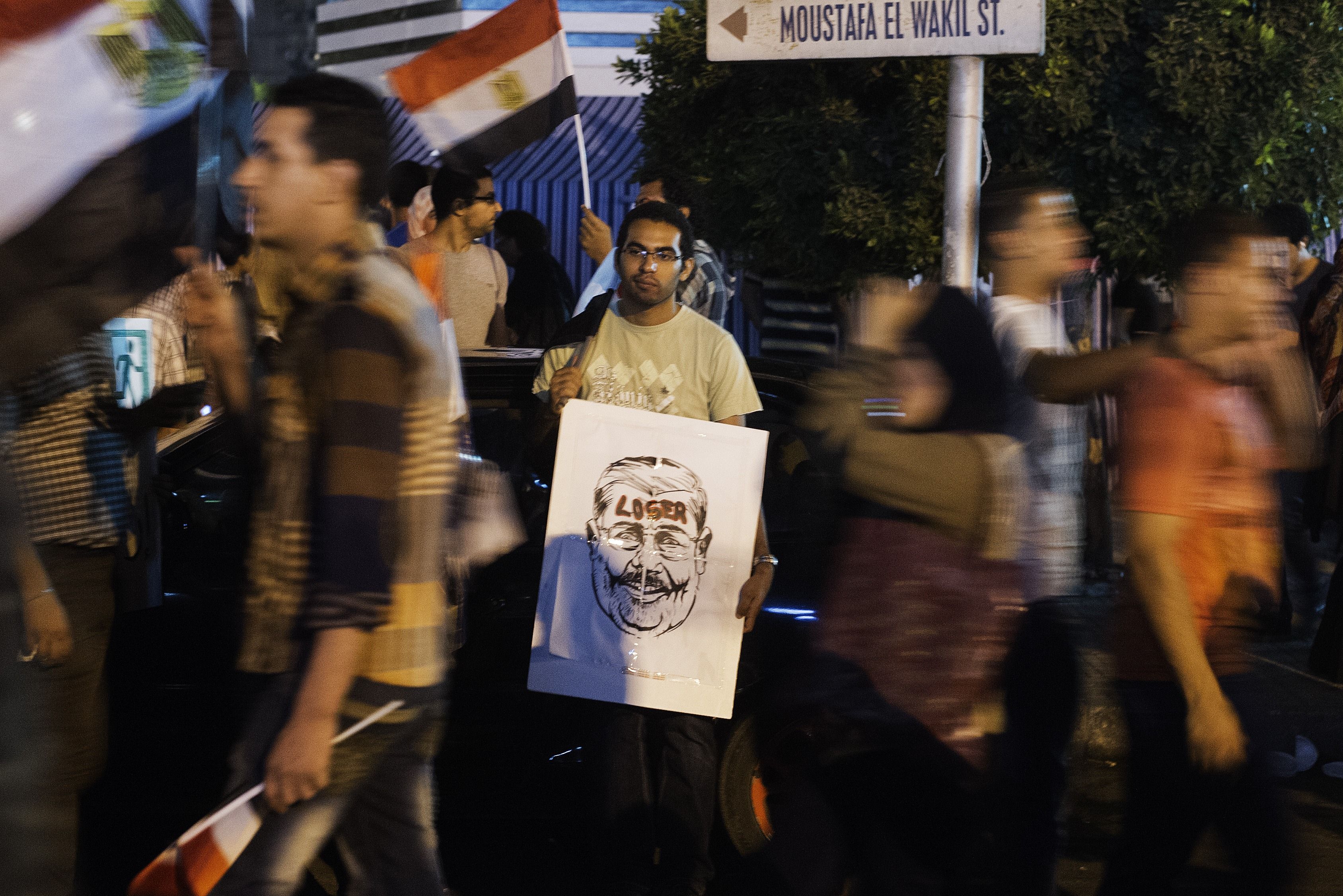 A protest at the Egyptian Presidential Palace calling for Morsi’s ouster on July 1.
