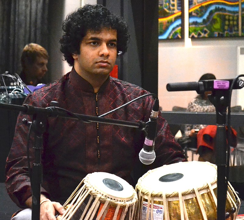 Amit Kavthekar played tabla for Ashmont Hill Chamber Group's "Bach & Ragas" program.