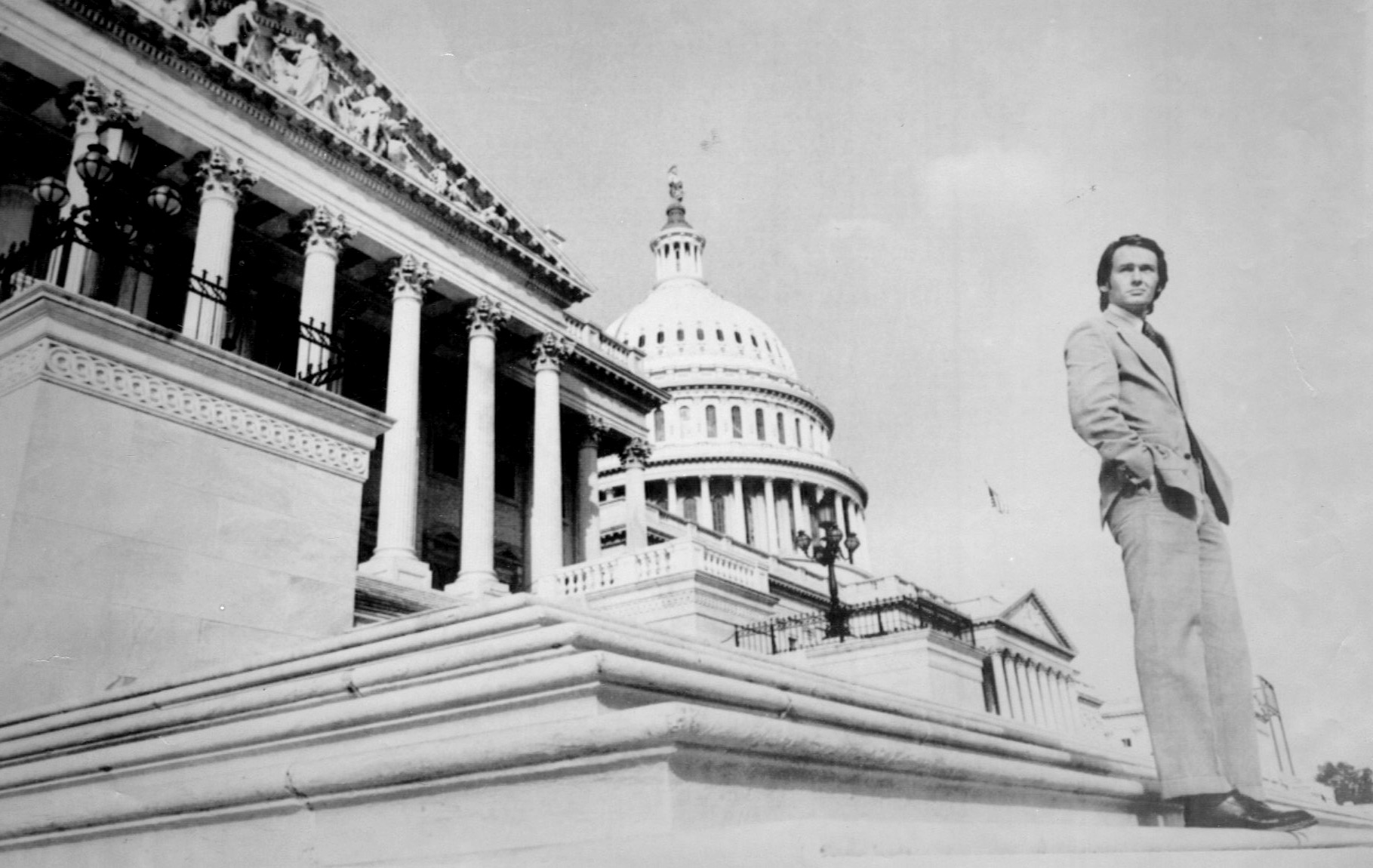 Edward Markey, outside the US Capitol in November 1976, shortly after his election as a Massachusetts congressman.