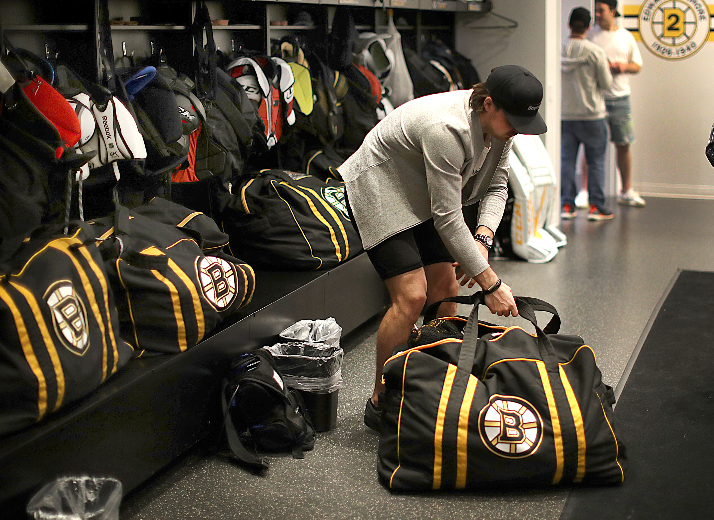The season’s officially over for Marcus Johansson, who grabs his bag and leaves Warrior Ice Arena on Friday.