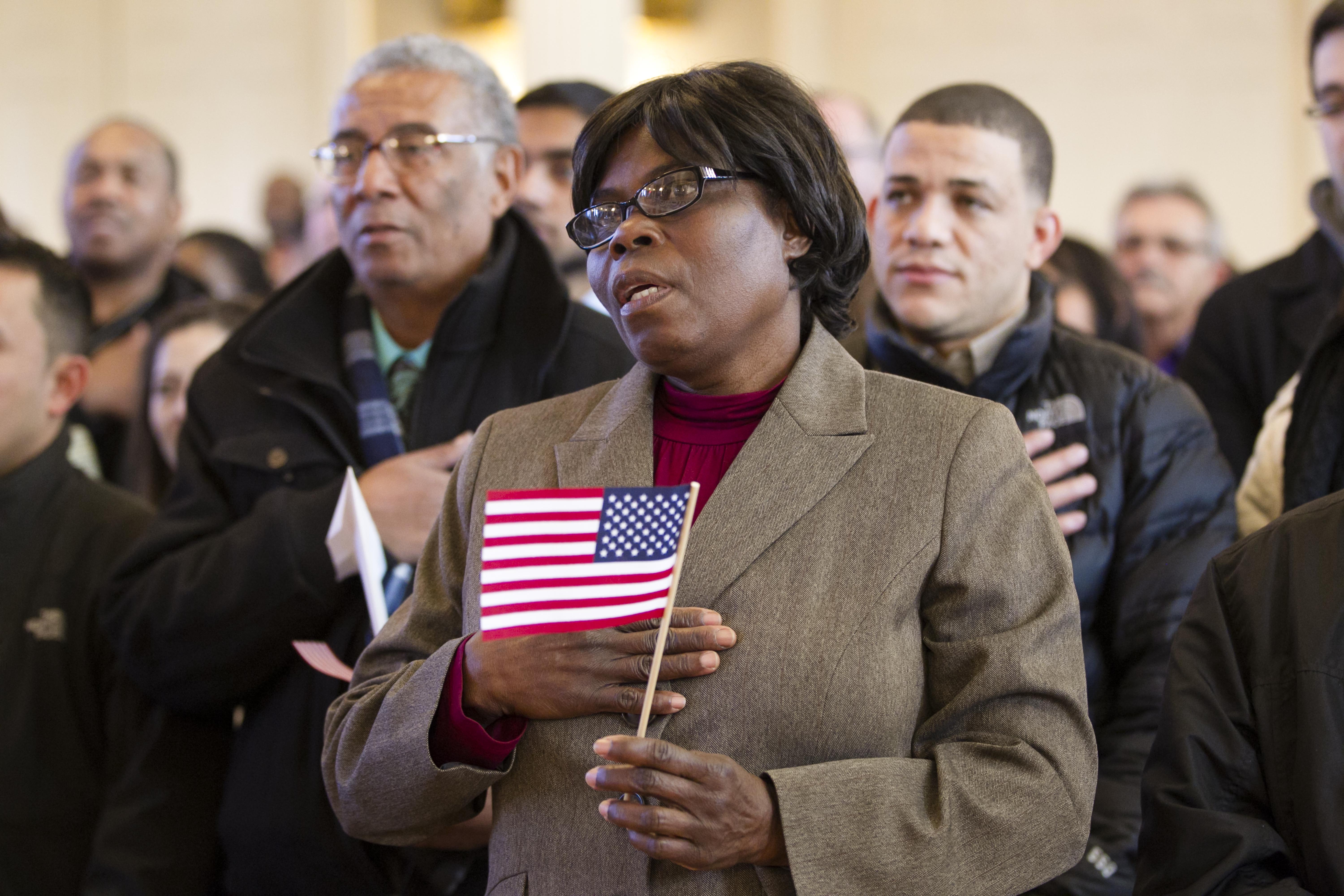 Marie Rose Antoine, a nurse’s aide who lives in Boston, became a US citizen in March. Antoine, 65, said her husband pressed her to apply as they grew older.