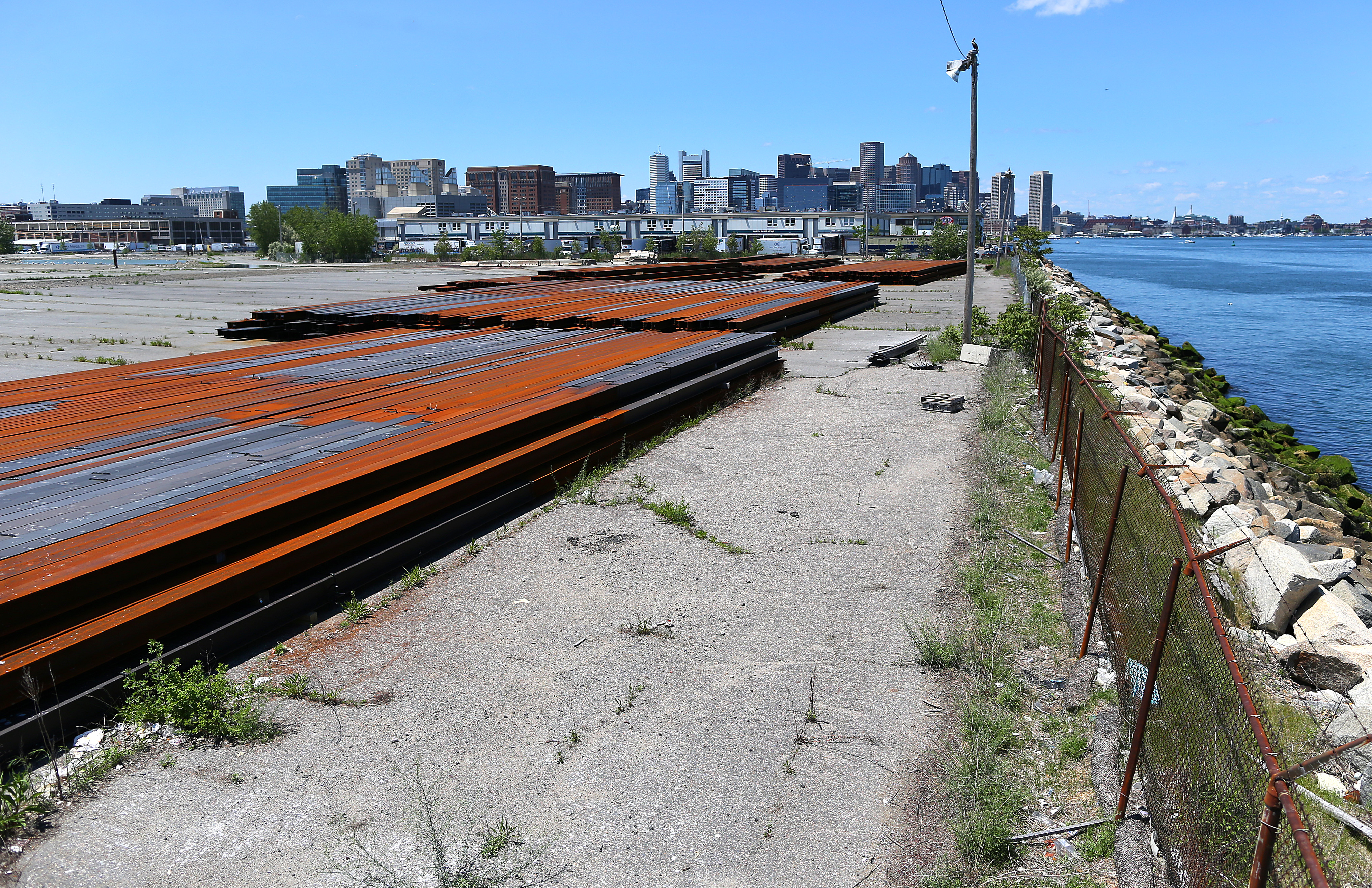 The Massport marine commerce terminal along the waterfront facing Logan Airport.
