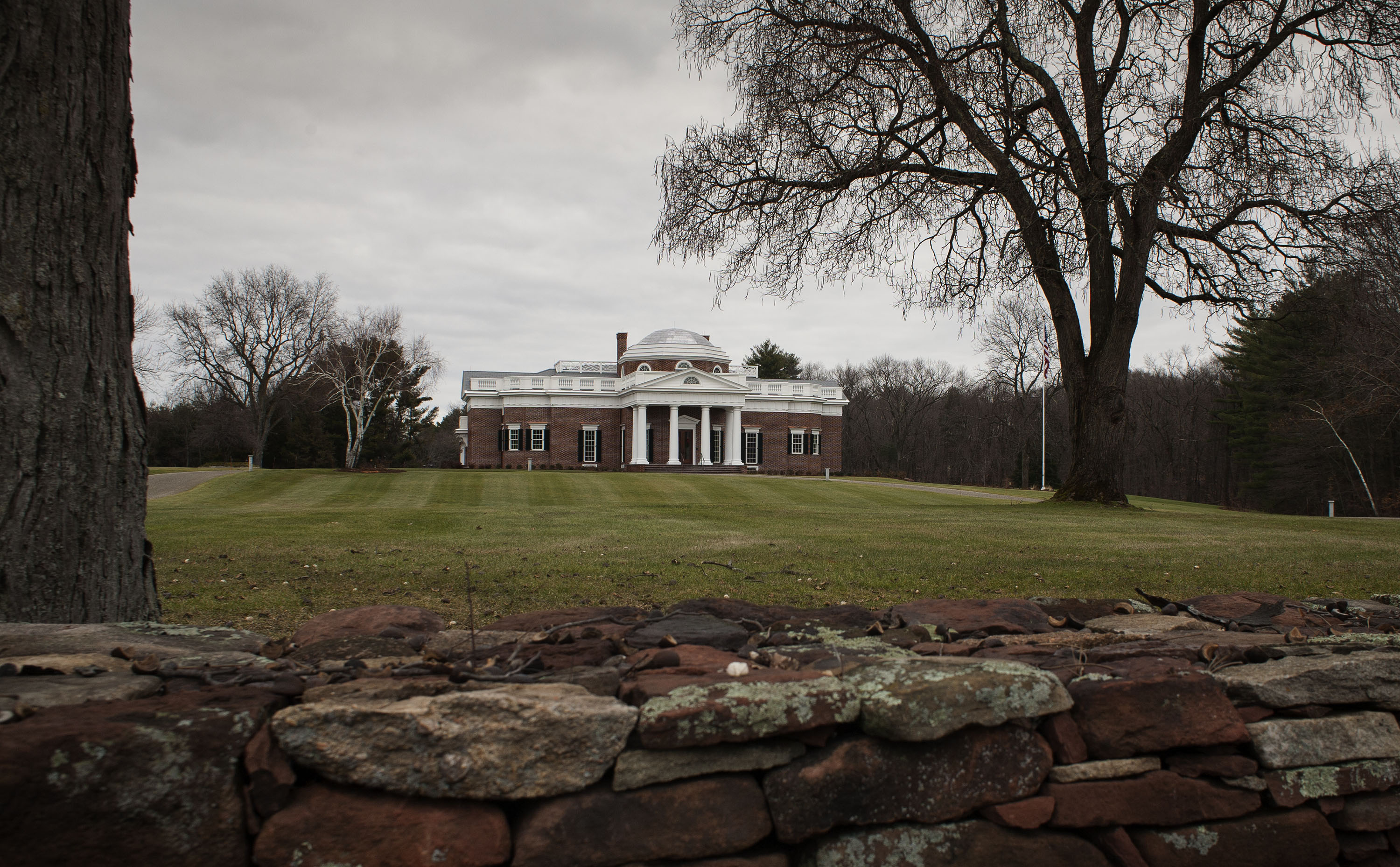 The replica resides on nine acres near Somers, Conn.