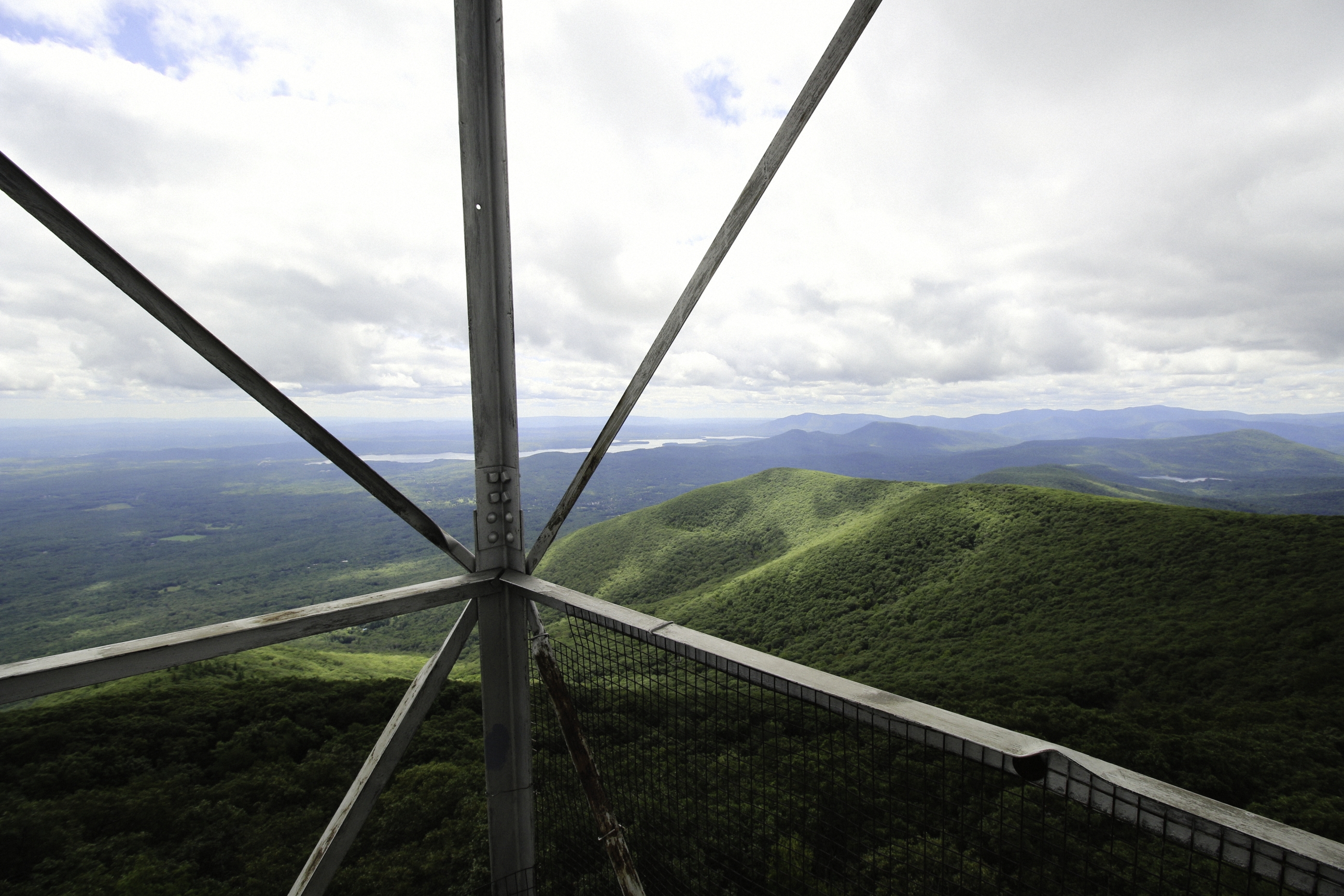 A view from the fire tower atop Overlook Mountain.